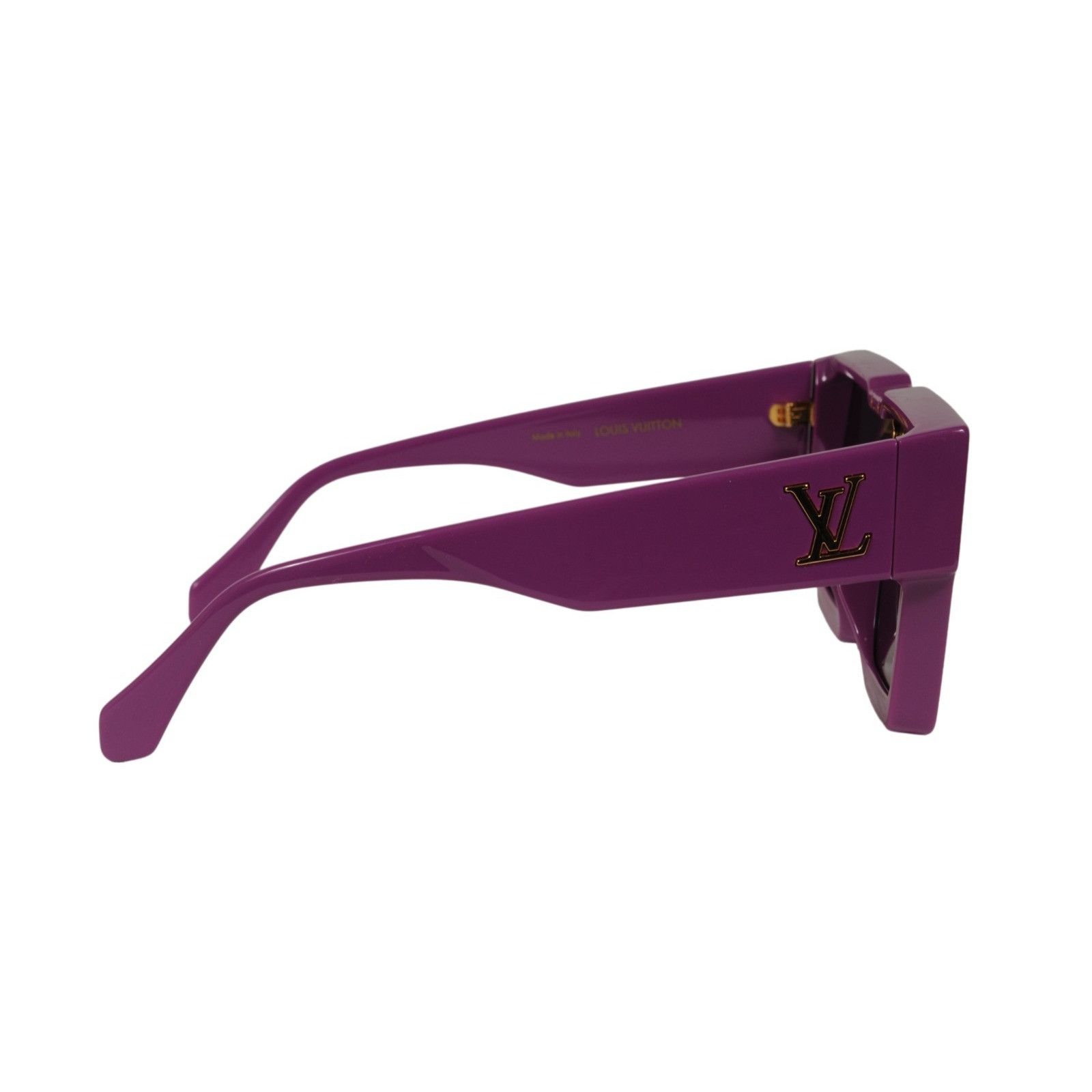 Louis Vuitton Cyclone Sunglasses Purple Square Acetate Glass Size ONE SIZE - 3 Thumbnail
