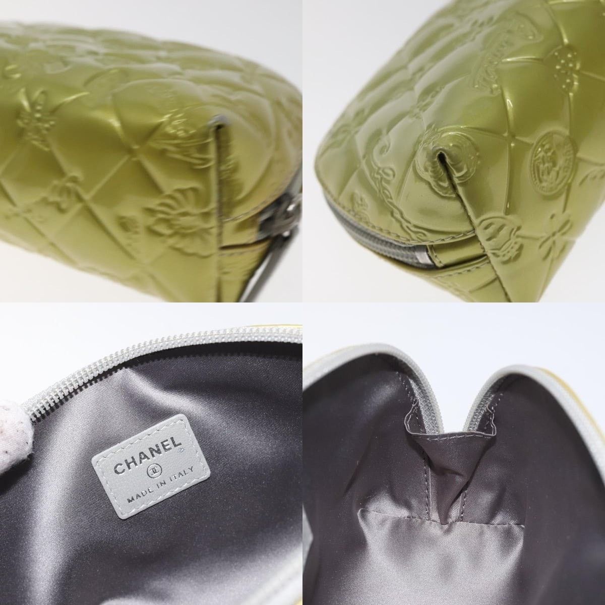 Chanel Chanel Pouch Enamel Silver CC Size ONE SIZE - 6 Thumbnail