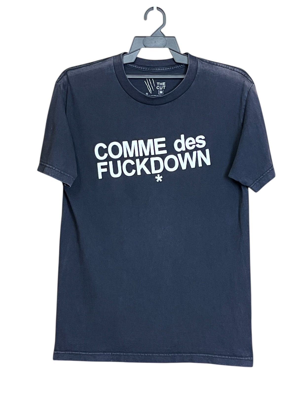 Japanese Brand COMME DES FUXKDOWN by the cut sunfaded tee shirt Size US M / EU 48-50 / 2 - 1 Thumbnail