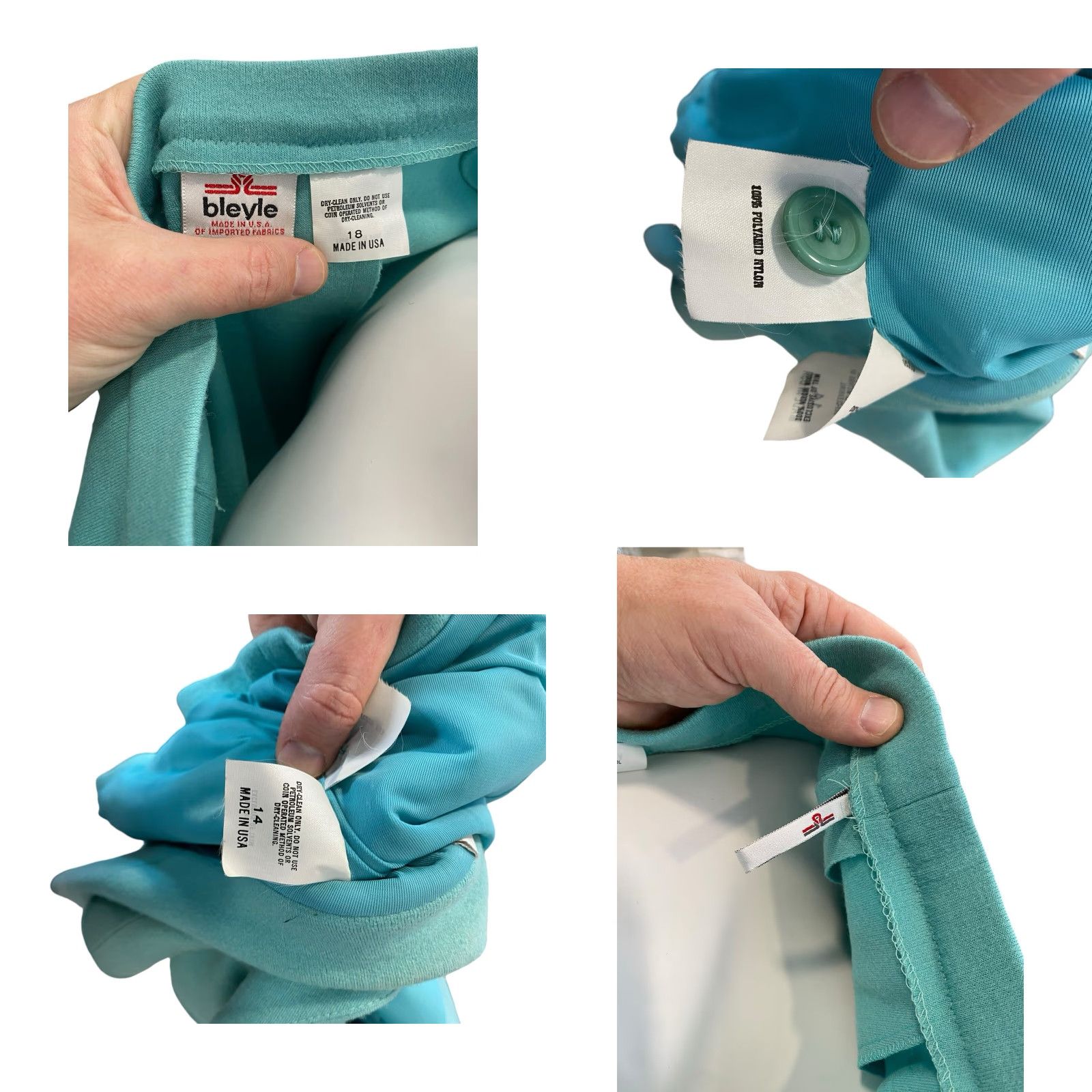 Vintage VINTAGE Bleyle Blazer Skirt Set Wool Turquoise Classic Size 18 14 Top Women Sleeves Long Wool Felted Dry Clean Only Belted Collared Open Fall Winter Size XXL / US 16-18 / IT 52-54 - 9 Thumbnail