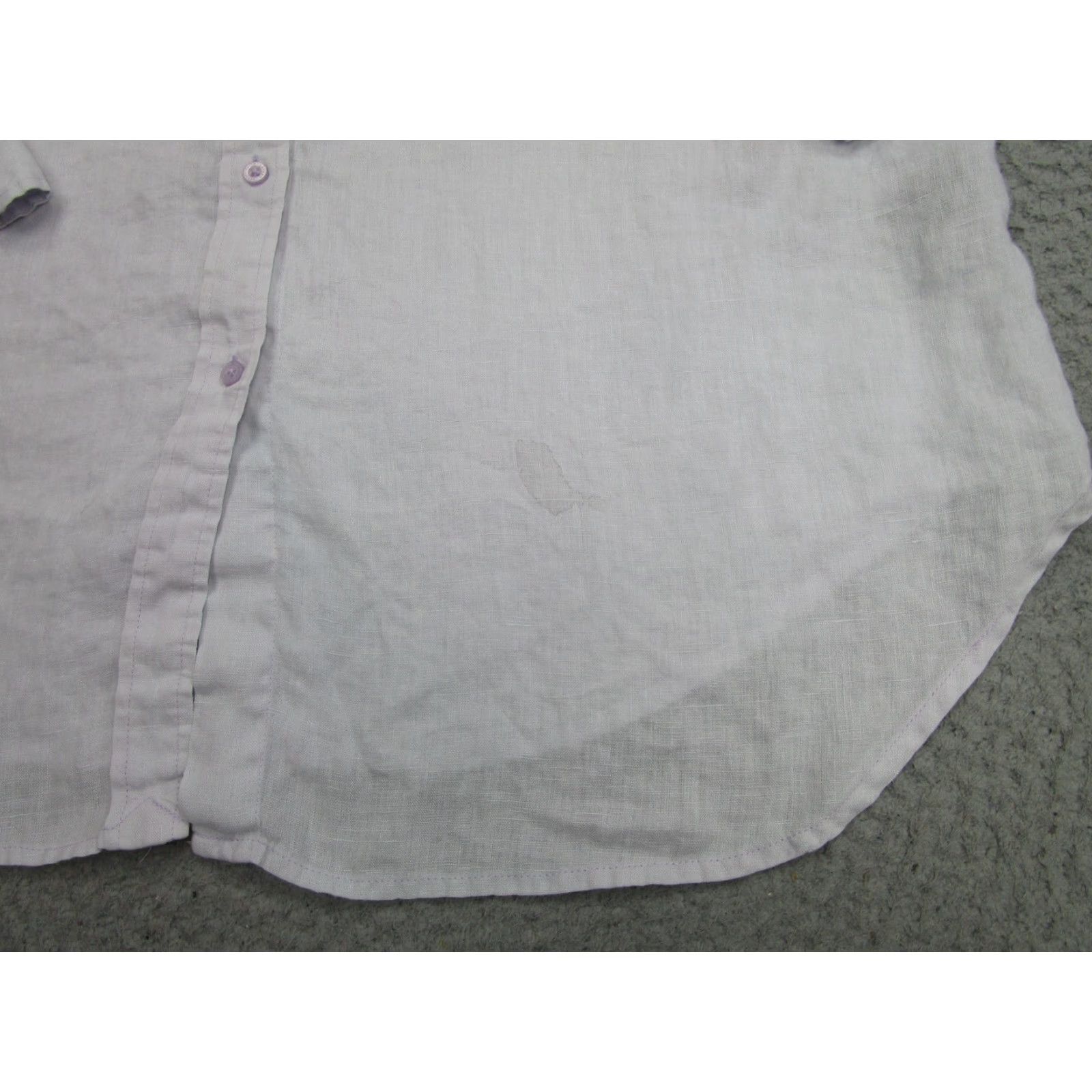 Ralph Lauren Lauren Ralph Lauren Shirt Womens 1X Purple 100% Linen Button Front Casual Size XL / US 12-14 / IT 48-50 - 4 Thumbnail