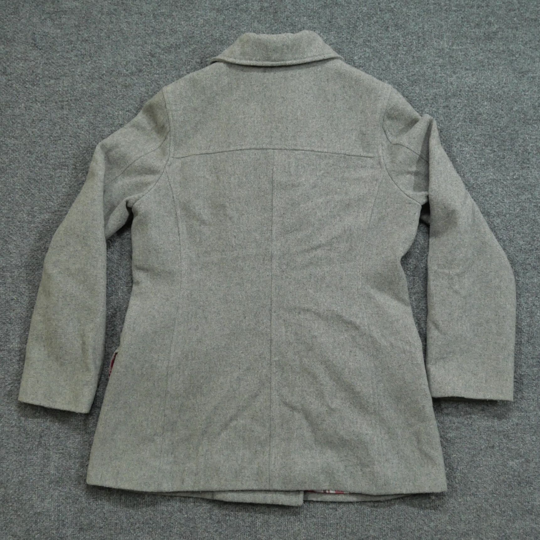 Abercrombie & Fitch Abercrombie & Fitch Jacket Womens Medium Grey Wool Blend Double Breasted Trench Coat Button Long Sleeve Casual Size M / US 6-8 / IT 42-44 - 6 Thumbnail