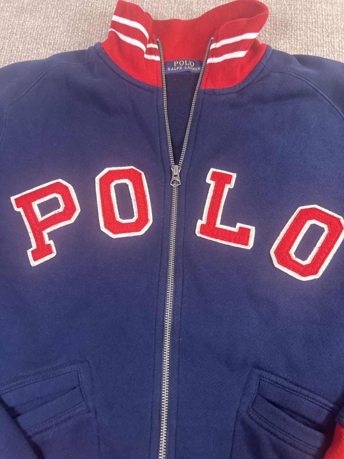 Polo Ralph Lauren Polo Ralph Lauren varsity zip jacket. Navy w/ bold POLO 0074 Size US M / EU 48-50 / 2 - 2 Thumbnail