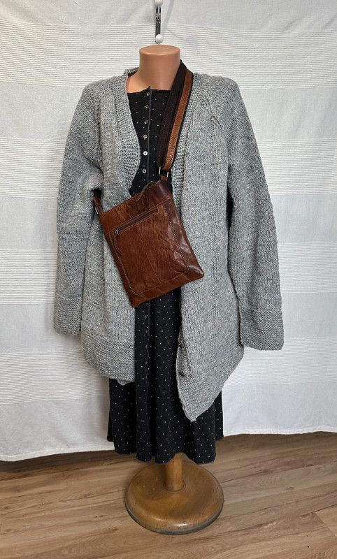 Other Large oversize cardigan sweater gray Handmade XL. Size XL / US 12-14 / IT 48-50 - 7 Thumbnail