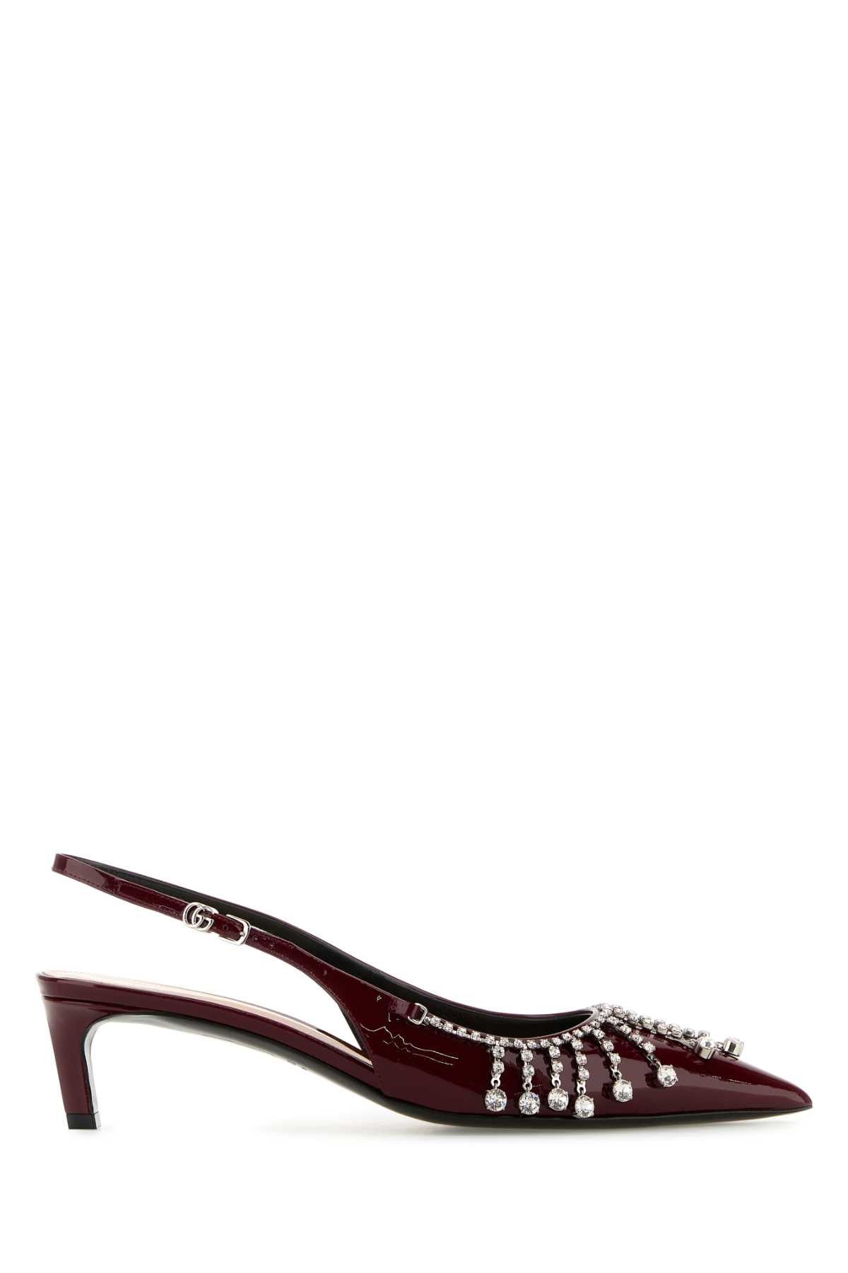 Gucci Burgundy Leather Pumps Shoes, Women's (Size 8.5)