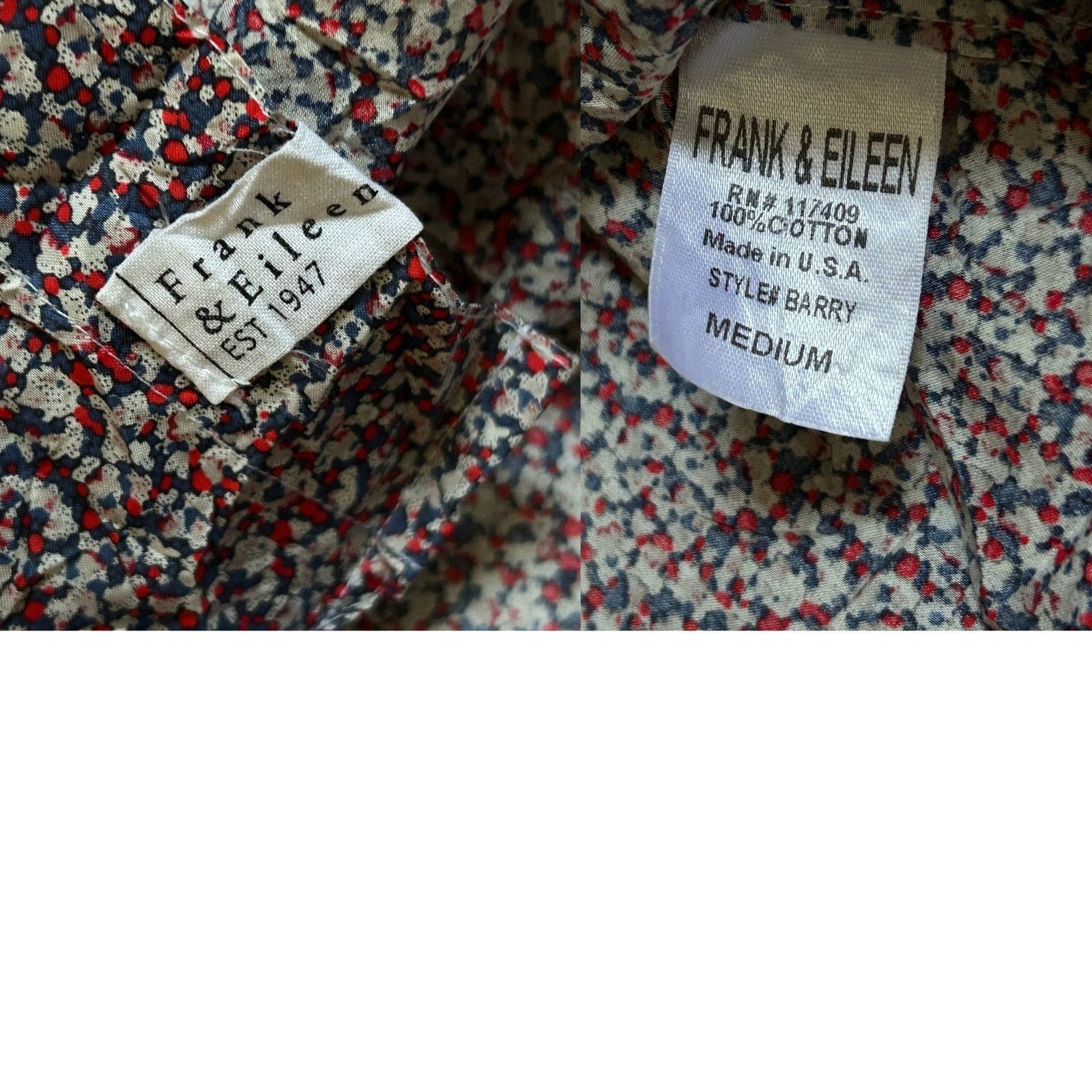 Frank & Eileen Frank & Eileen Barry Crinkled Cotton Blouse Floral Print Size M / US 6-8 / IT 42-44 - 6 Thumbnail