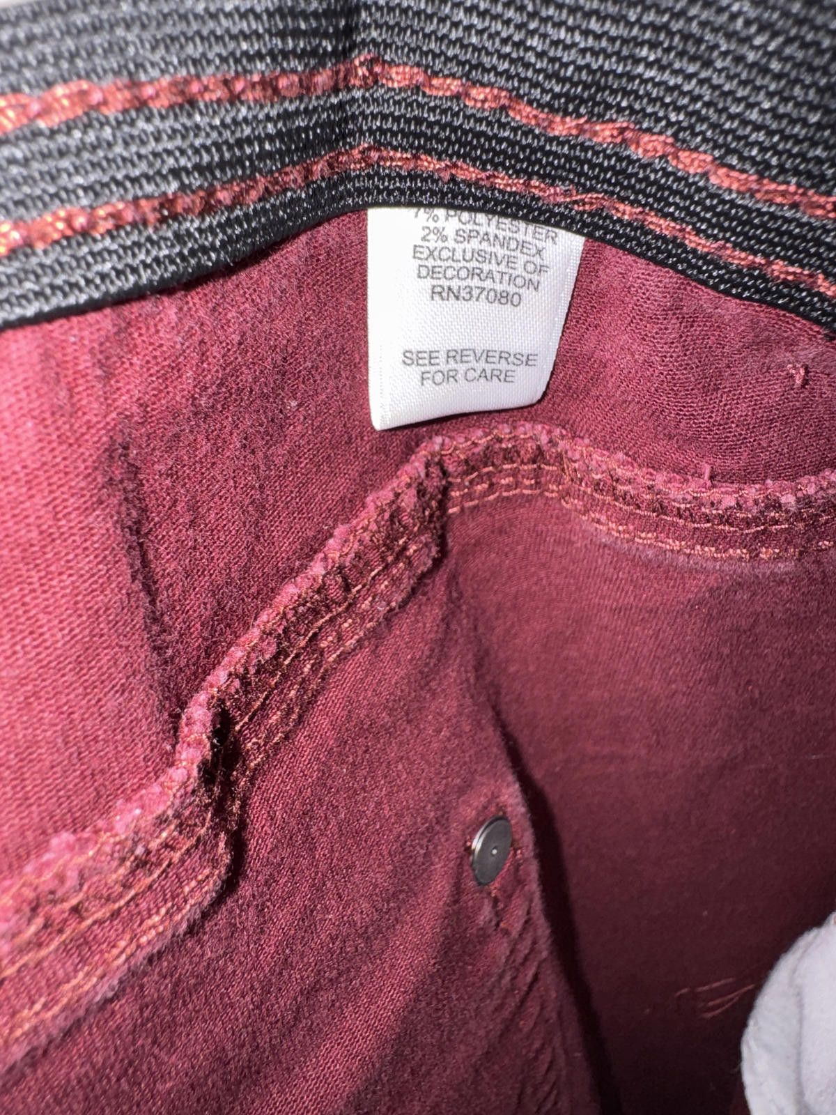 Other C Est 1946 Women's 22W Burgundy Stretch Comfort Waist Jeans Size 42" / US 20 - 4 Thumbnail