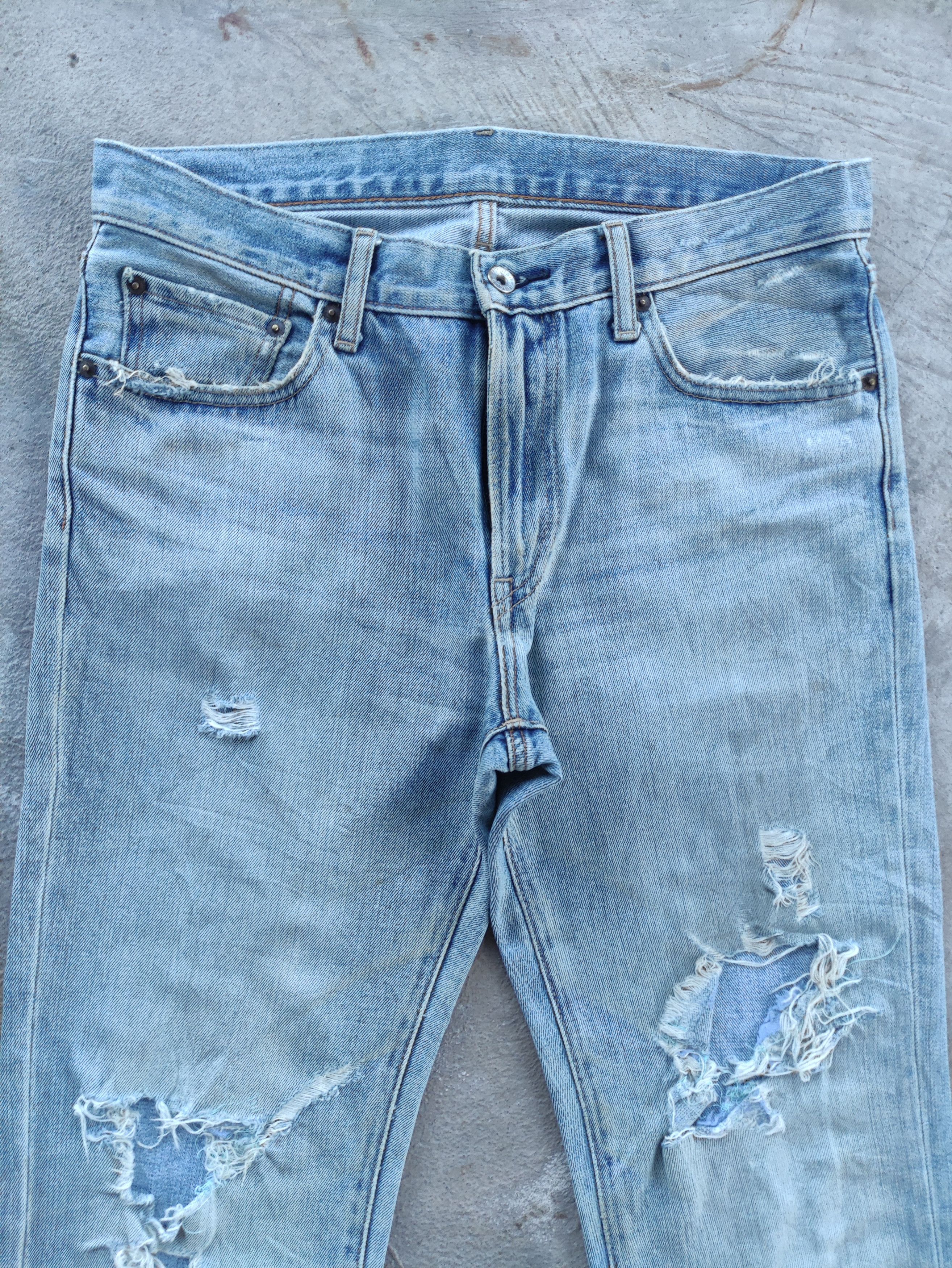 Japanese Brand Vintage Japanese Jean Distressed Faded Denim Size US 34 / EU 50 - 3 Thumbnail