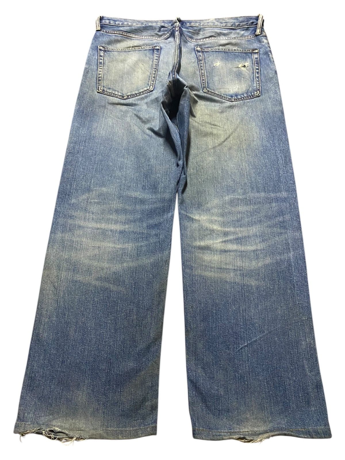 Vintage Vintage Gu Jeans Mud Wash Distressed Loose Jeans Size US 36 / EU 52 - 2 Thumbnail