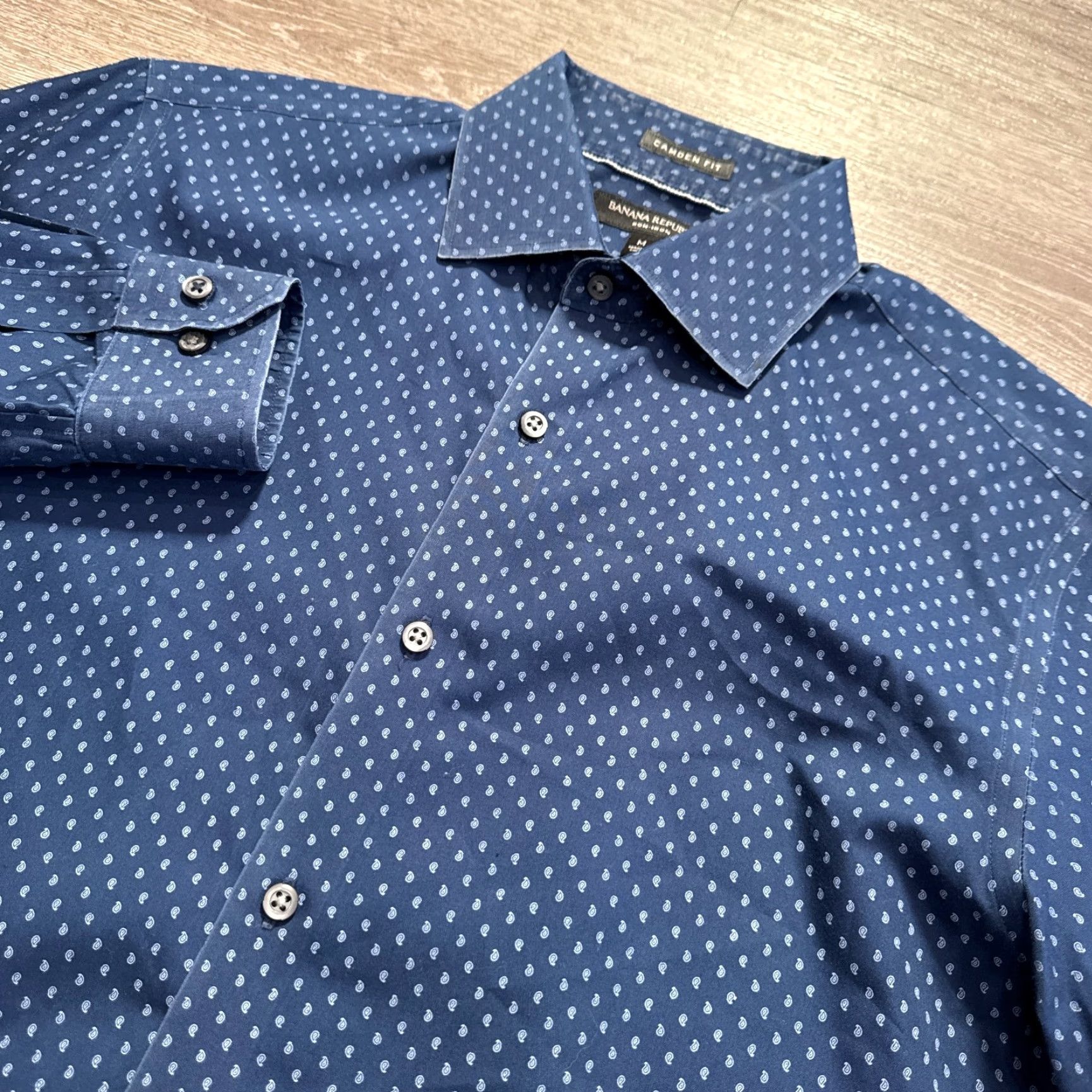 Banana Republic Banana Republic Shirt Mens Medium Blue Camden Geometric Preppy Button-Up Size US M / EU 48-50 / 2 - 2 Thumbnail