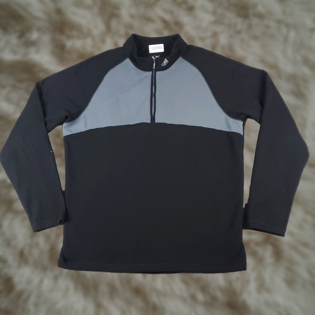 Adidas Adidas Black Fleece Sweater Mens Large 1/4 Zip Pullover Casual Size US L / EU 52-54 / 3 - 1 Thumbnail