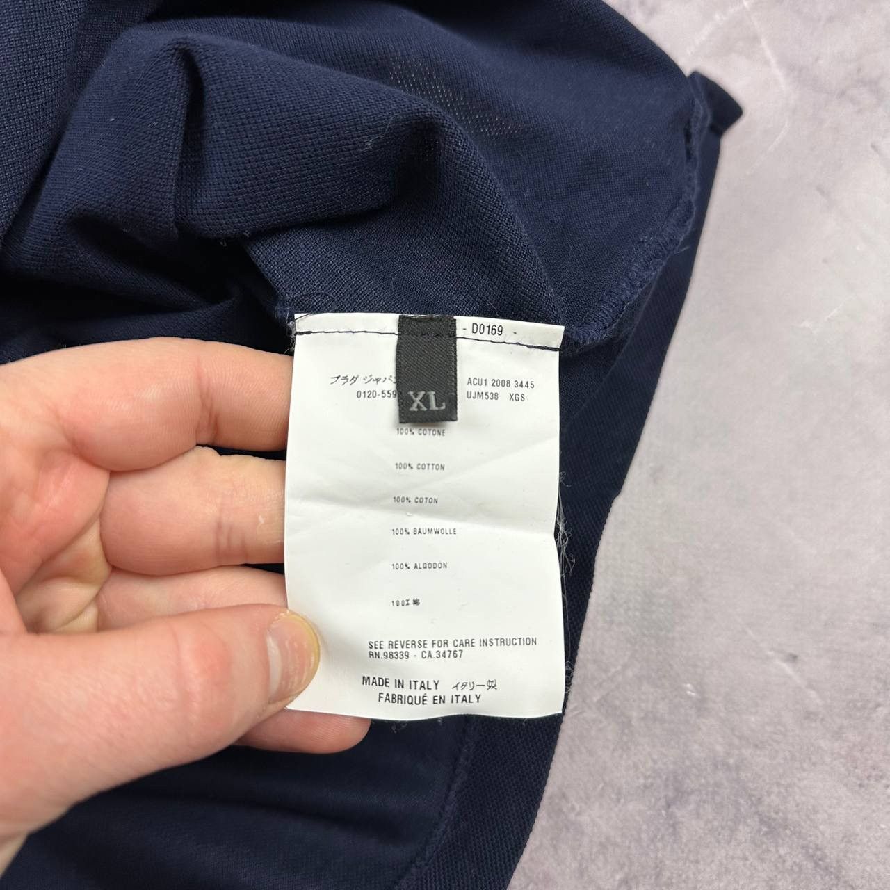 Prada Rare! Vintage Prada Triangle Polo Logo Luxury Size US XL / EU 56 / 4 - 9 Thumbnail