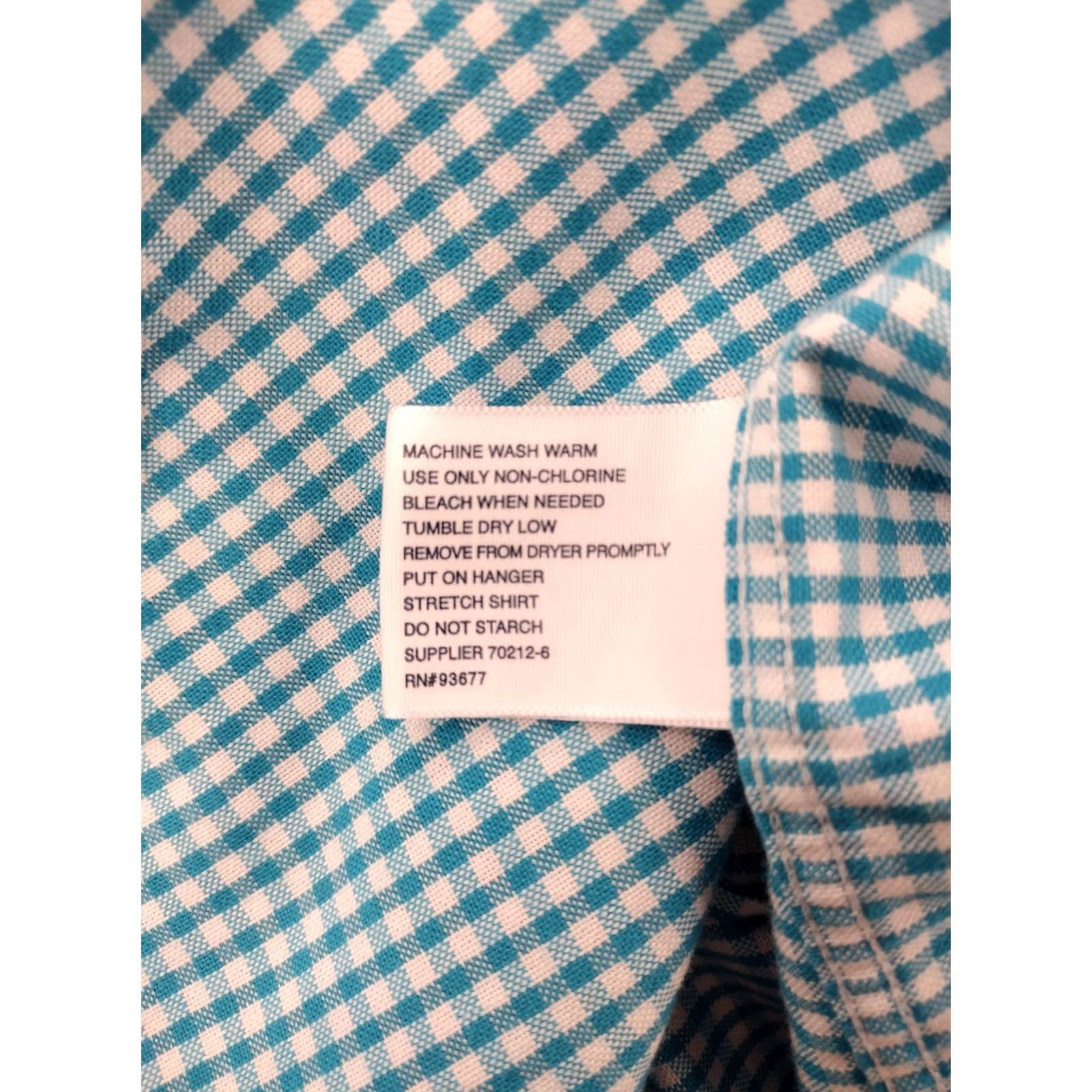 Stafford Stafford Shirt Mens XL Blue Check Lightweight Cotton Dress Shirt Size US XL / EU 56 / 4 - 6 Thumbnail