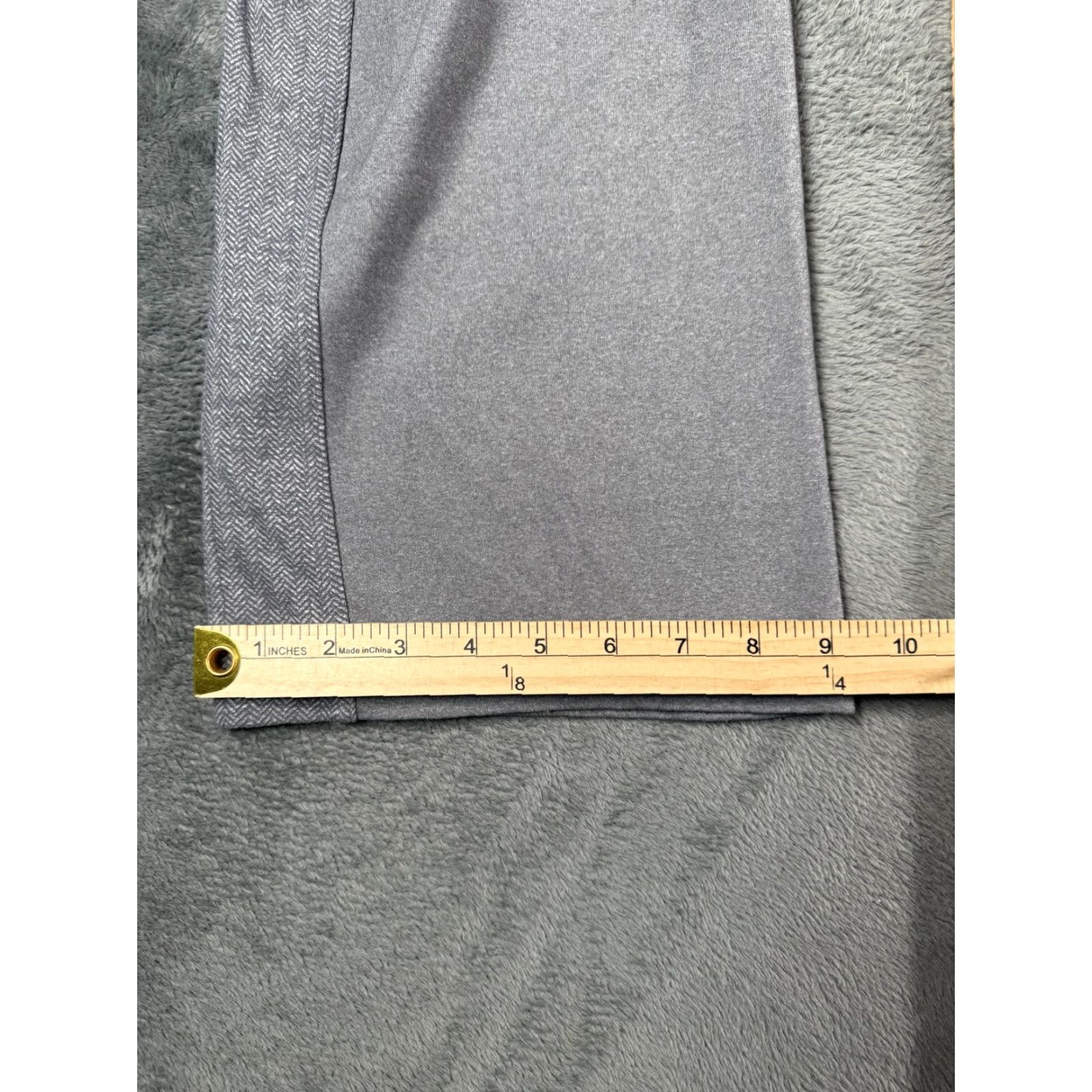 LULULEMON Men's Medium Gray Yoga Pants Wide Leg Drawstring Herringbone Activewear