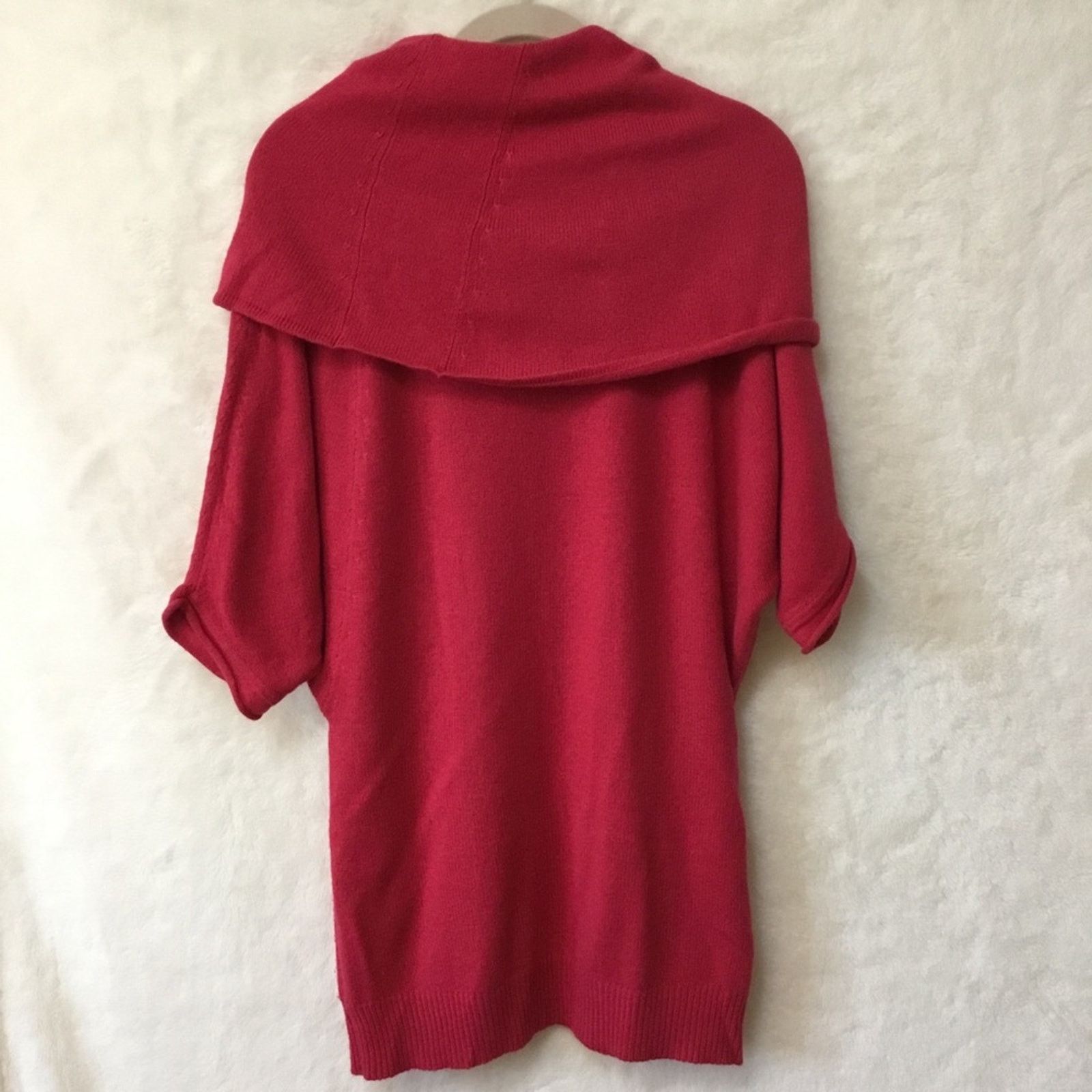 Bcbgmaxazria BCBGMaxAzria Red Quarter Sleeve Cowl Neck Sweater Size S / US 4 / IT 40 - 8 Thumbnail