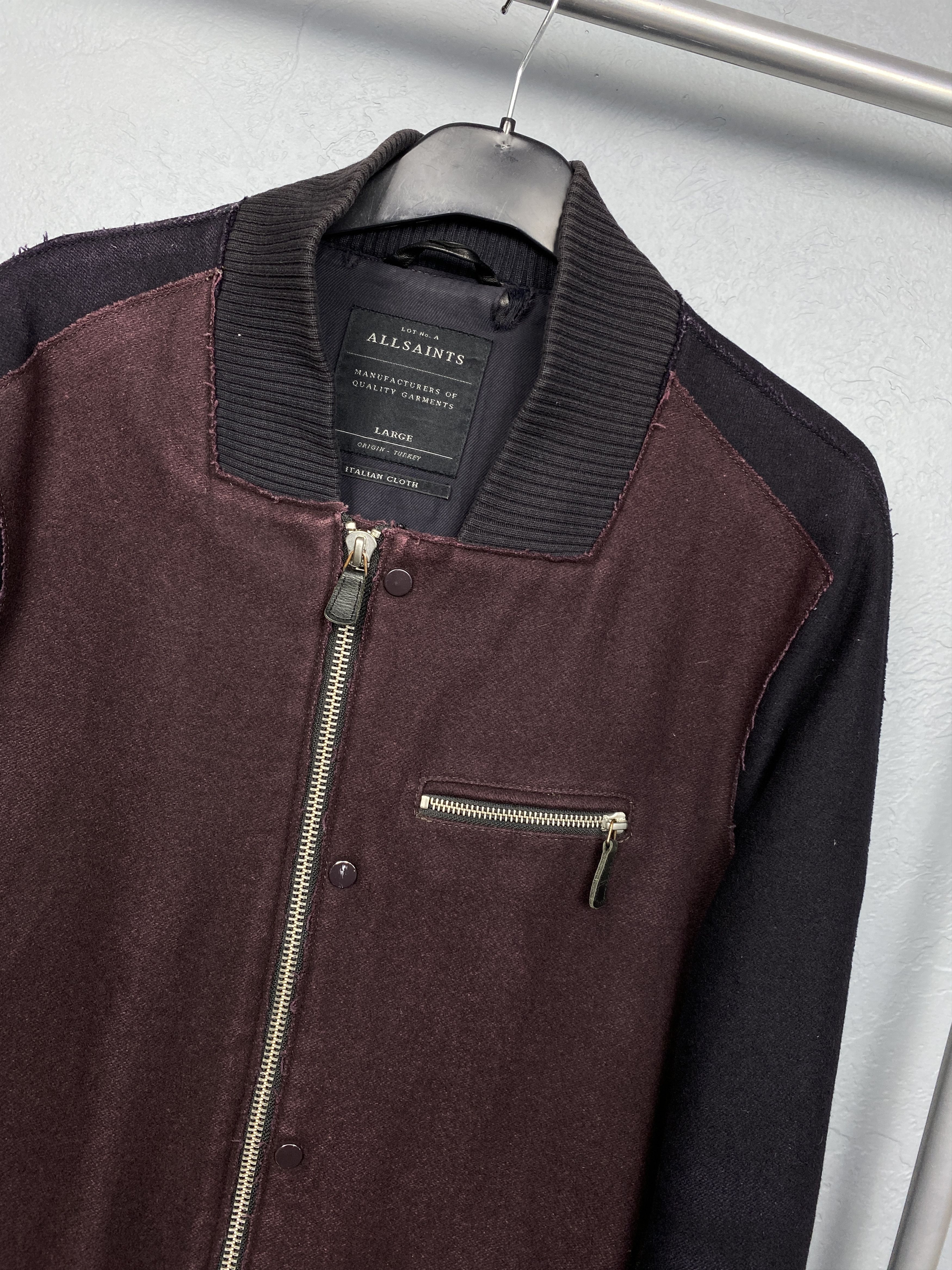 Allsaints Allsaints Vintage Mens Smythe Wool Bomber Jacket Size US L / EU 52-54 / 3 - 2 Thumbnail