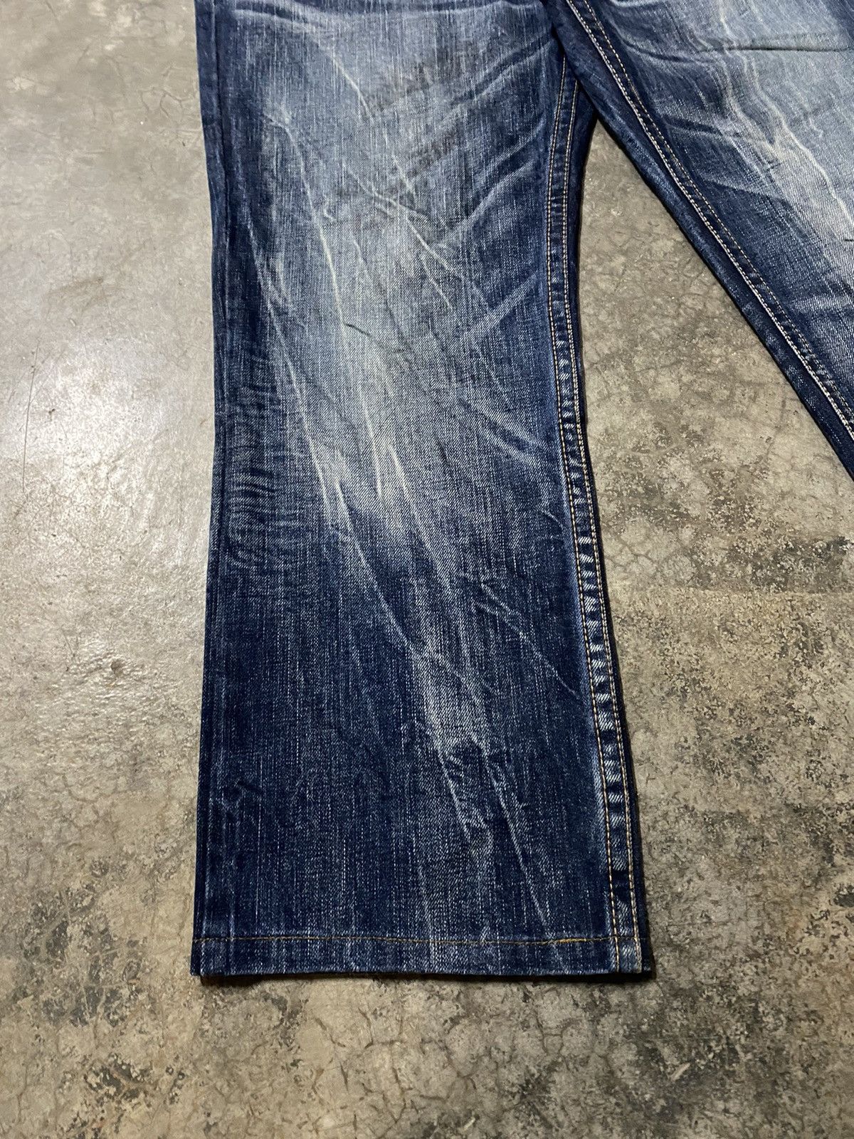 If Six Was Nine × Japanese Brand × Tornado Mart Baggy Jeans Cloud72 Skull Patch Distressed Design Size US 36 / EU 52 - 10 Thumbnail