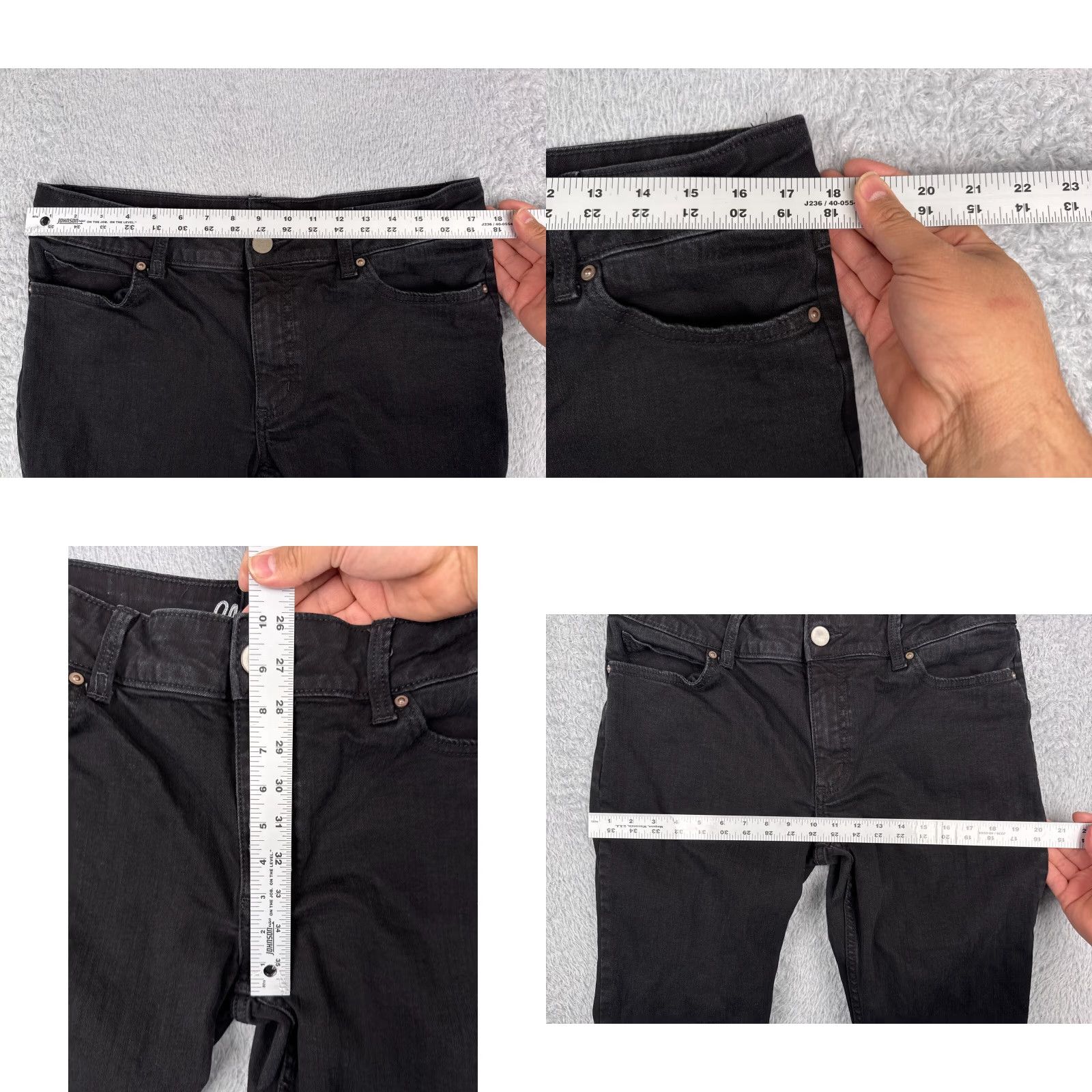 Wrangler Wrangler Jeans Womens Bootcut Denim Black 36x27 Mid Rise 17 Cotton Blend 5-Pocket Retro Slimming Logo Embroidered Size 38" / US 16 / IT 52 - 8 Thumbnail