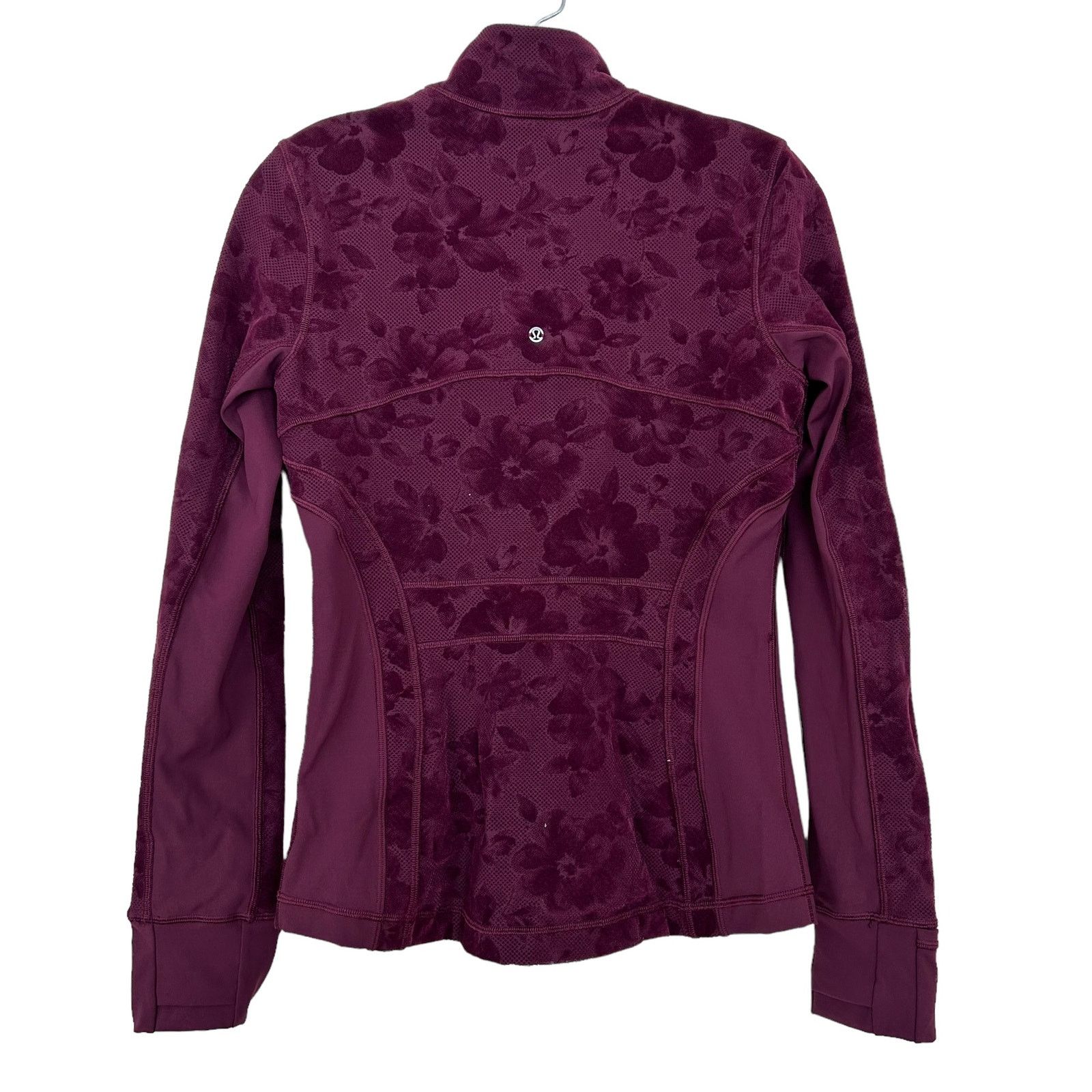 Lululemon Lululemon Maroon Floral SE Define Jacket Flocked Dark Adobe Size M / US 6-8 / IT 42-44 - 4 Thumbnail