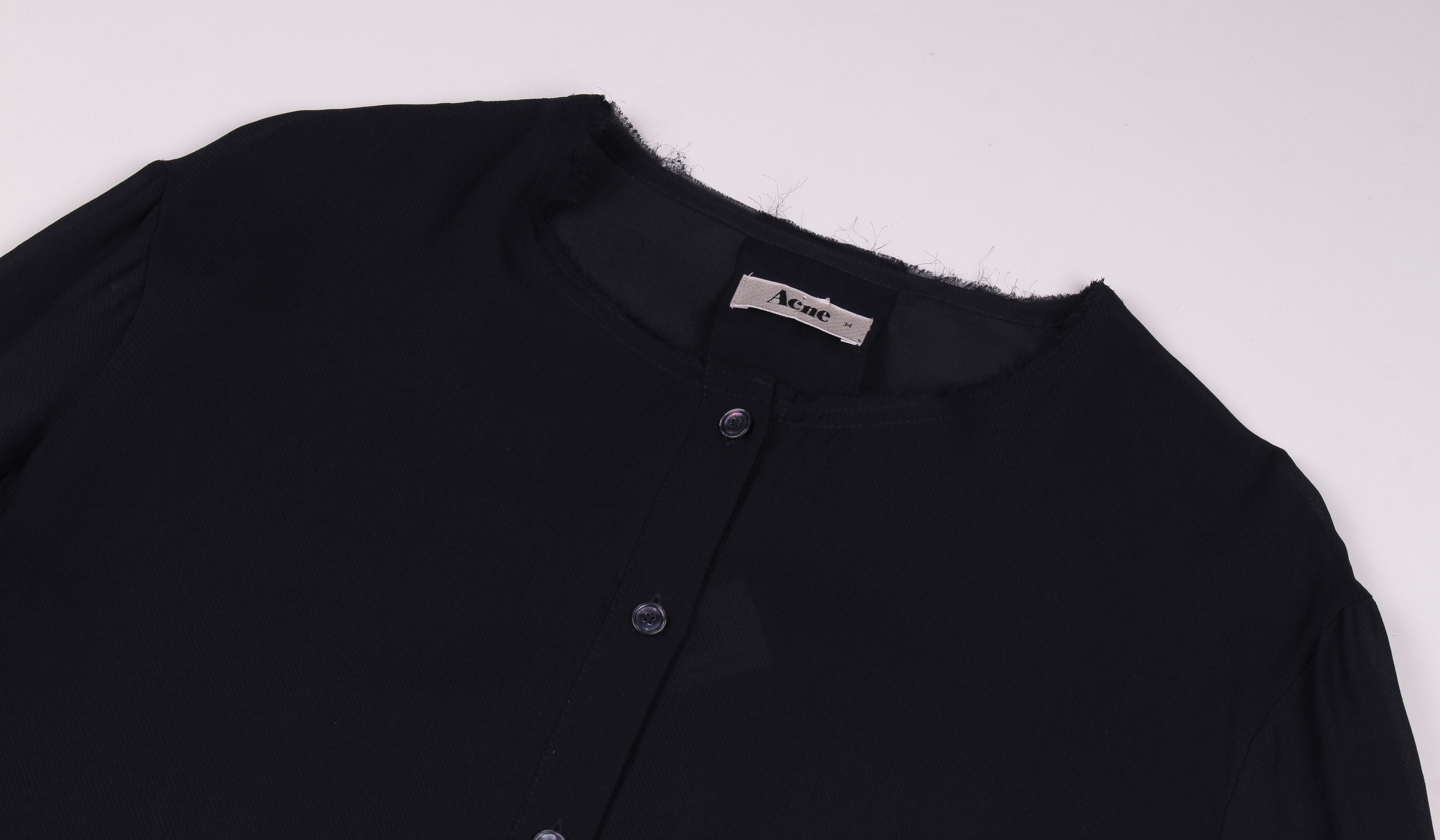 Acne Studios Acne Studio Navy Silk Light Flared Dress Size XXS / US 00 / IT 34 - 5 Thumbnail
