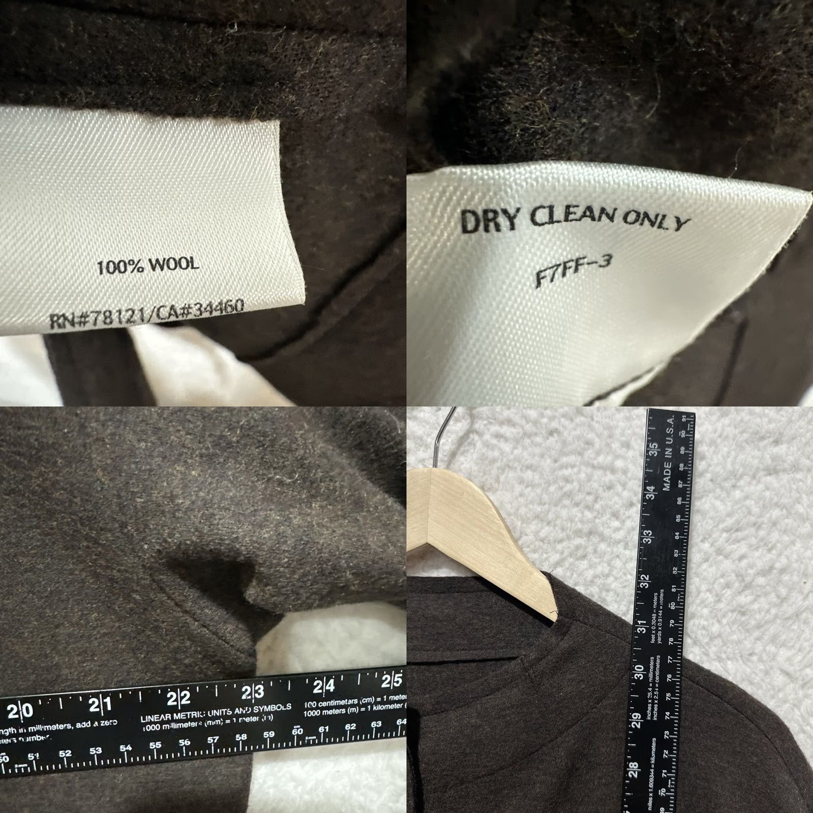 Eileen Fisher Eileen Fisher Women's Large Brown 100% Wool Coat Jacket Pockets Wool Coat Jacket Brown Pockets Button Mens?nd Size L / US 10 / IT 46 - 8 Thumbnail