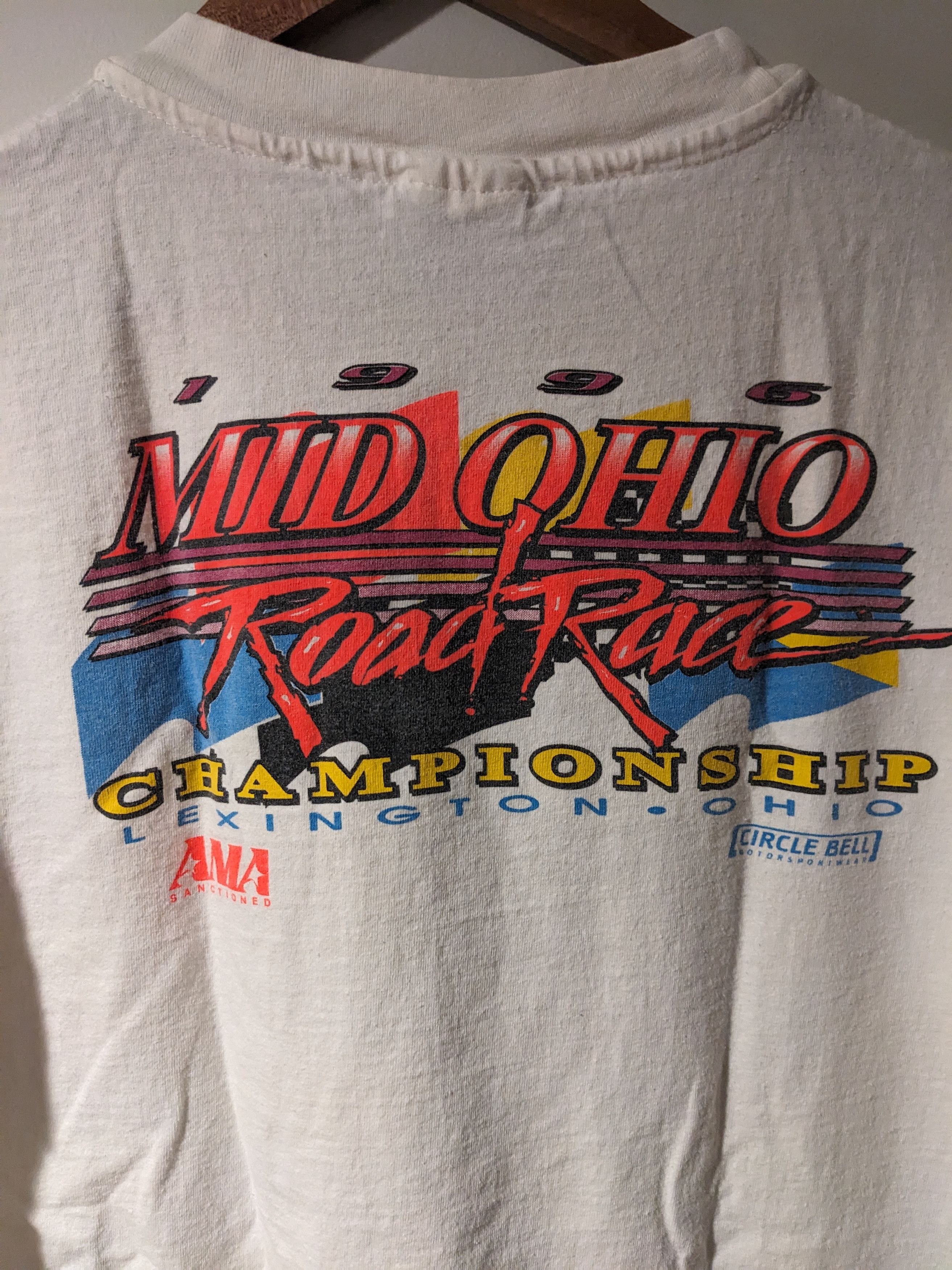 NASCAR × Vintage Vintage 1996 Mid Ohio Road Race Championship T-Shirt Size US XL / EU 56 / 4 - 6 Thumbnail