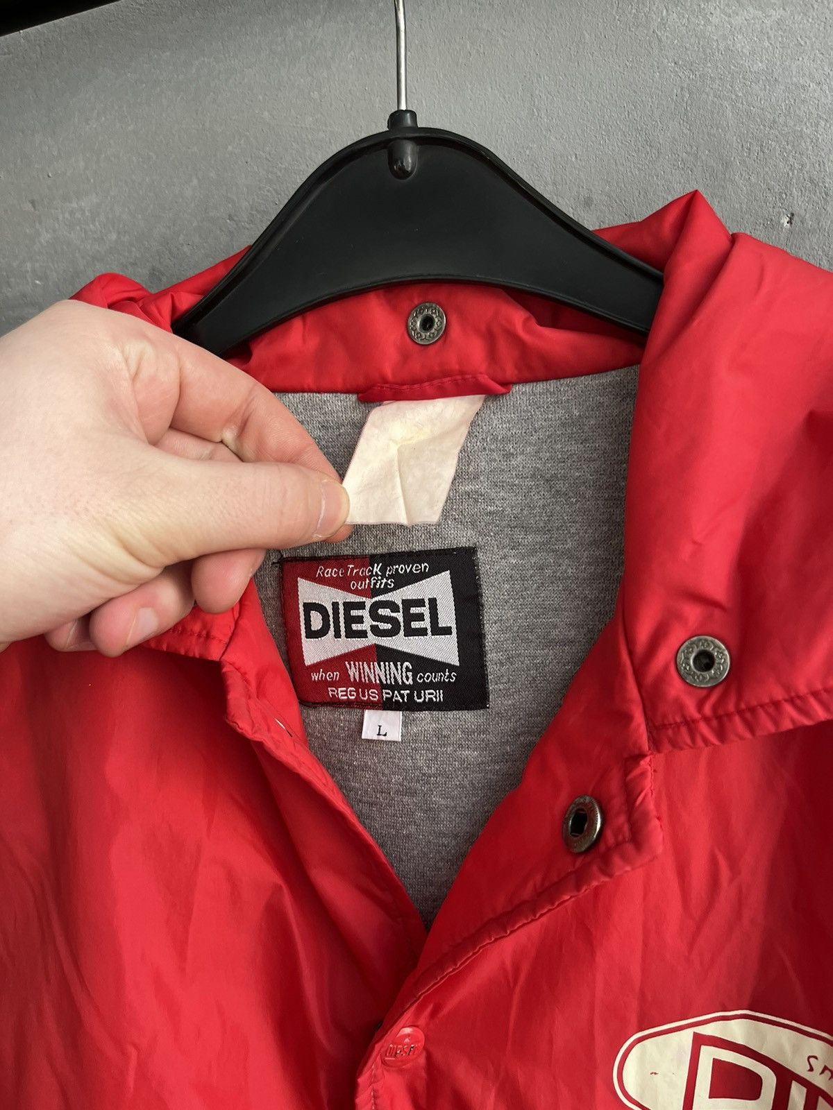 Diesel × Vintage Diesel big logo jacket vintage Size US L / EU 52-54 / 3 - 6 Thumbnail