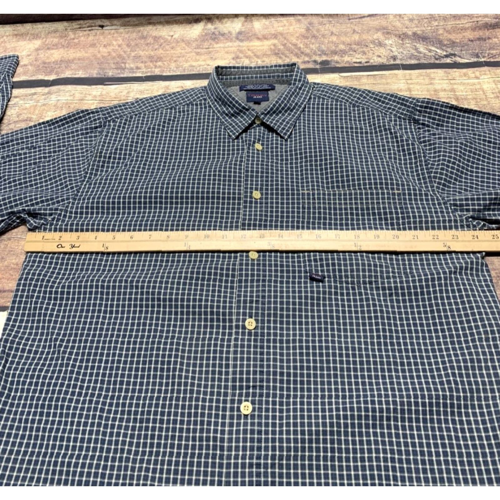 Vintage VINTAGE Tommy Jeans Long Sleeve Shirt Mens XL Blue Plaid Button-Down Pocket 90s Size US XL / EU 56 / 4 - 4 Thumbnail