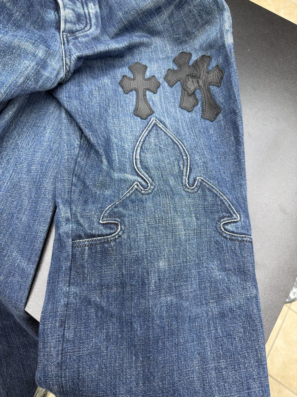 Chrome Hearts Chrome Hearts Patch Jeans Crosses Leather Blue Jean Size US 32 / EU 48 - 23 Thumbnail