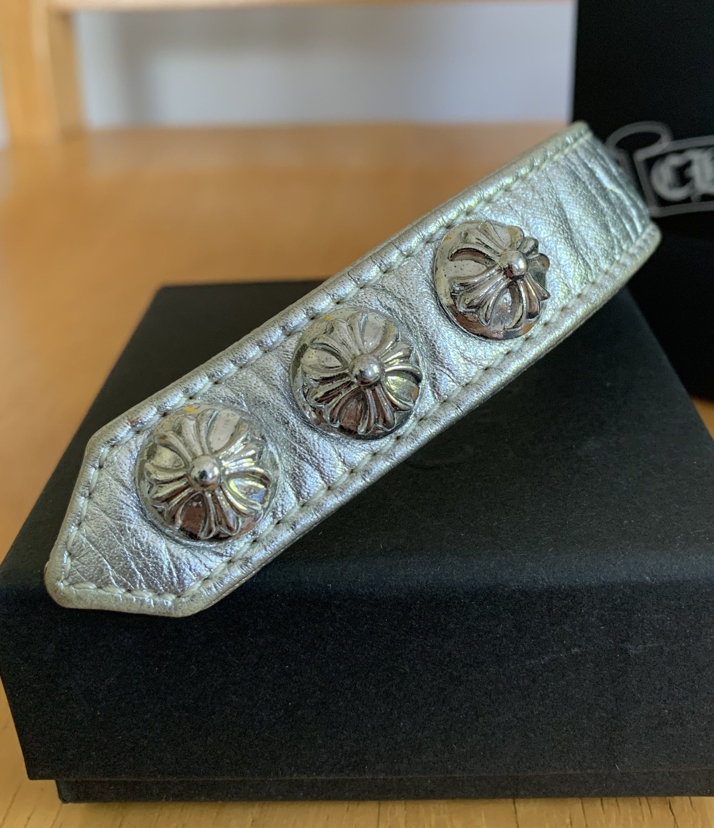 Chrome Hearts Chrome Hearts Adjustable Leather Silver Snap Bracelet Size ONE SIZE - 6 Thumbnail