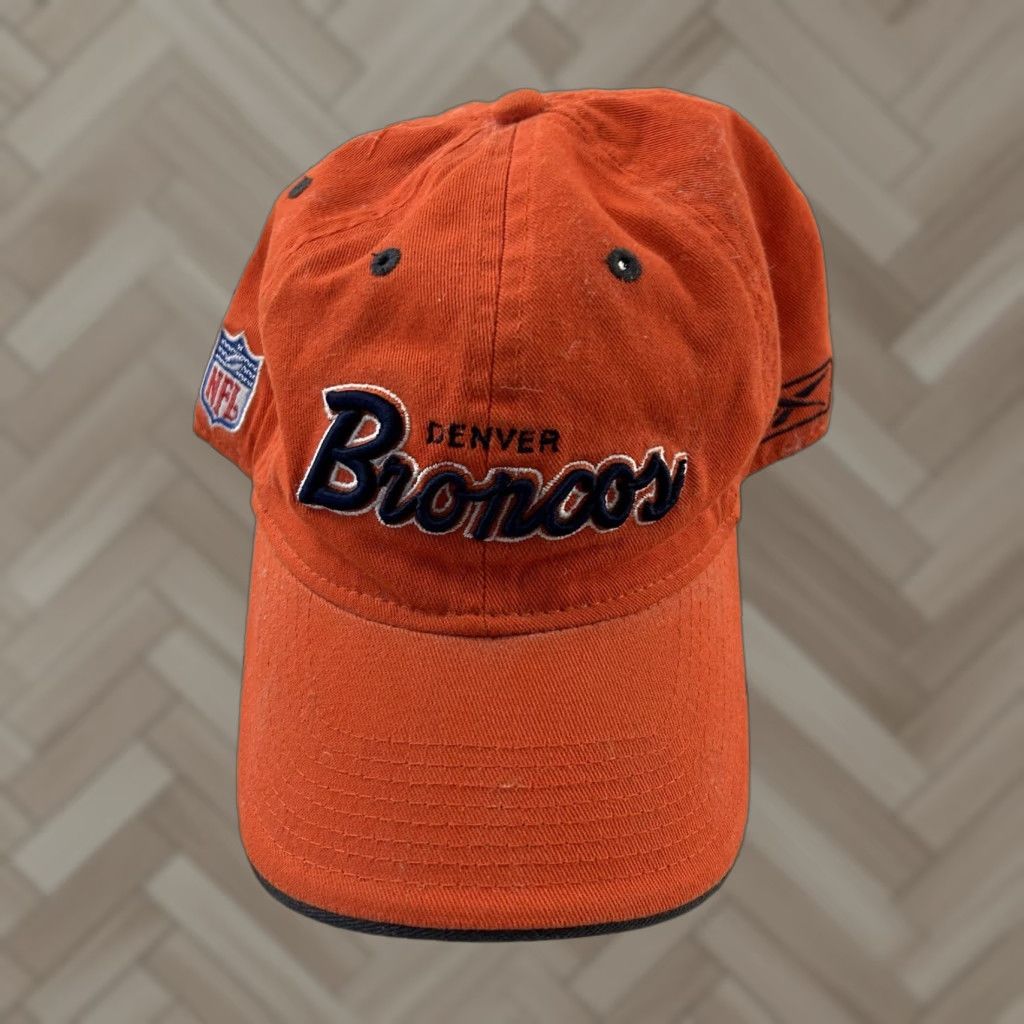 Reebok Reebok Denver Broncos Script Adjustable Dad Hat Men's Orange Size ONE SIZE - 1 Thumbnail