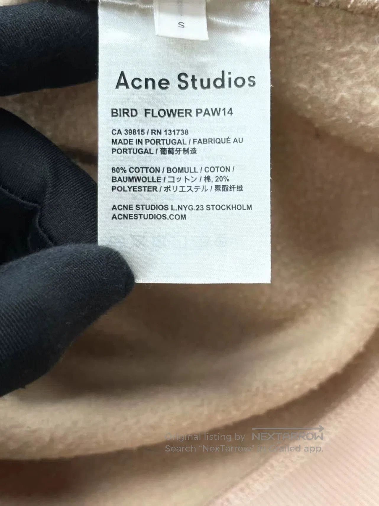 Acne Studios pink geometric logo cropped sweatshirt. Size S / US 4 / IT 40 - 5 Thumbnail