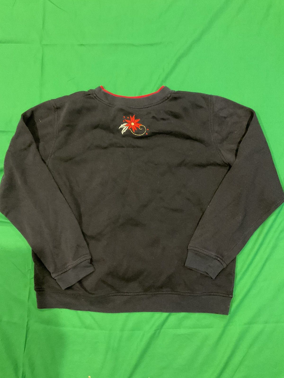 Vintage Vintage Flower Crewneck Size L / US 10 / IT 46 - 2 Thumbnail