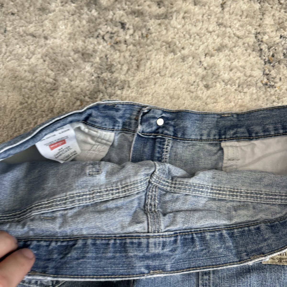 JNCO × Vintage × Wrangler Vintage 90s faded wrangler wide leg carpenter shorts Size US 33 - 4 Thumbnail
