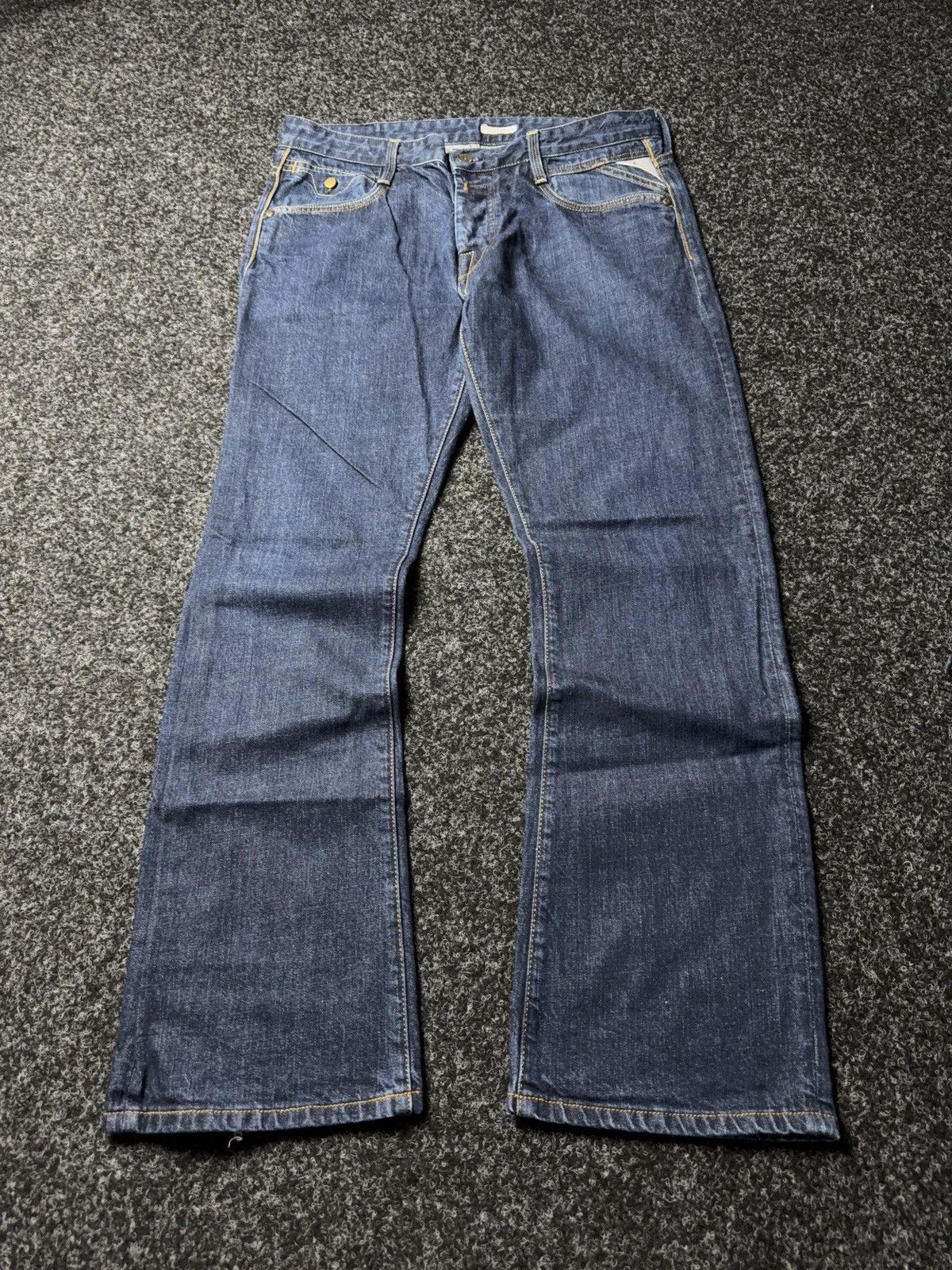 Replay Luxury 00s Y2K Replay Jimi Jeans M983 Straight Bootcut Denim Size US 34 / EU 50 - 1 Thumbnail