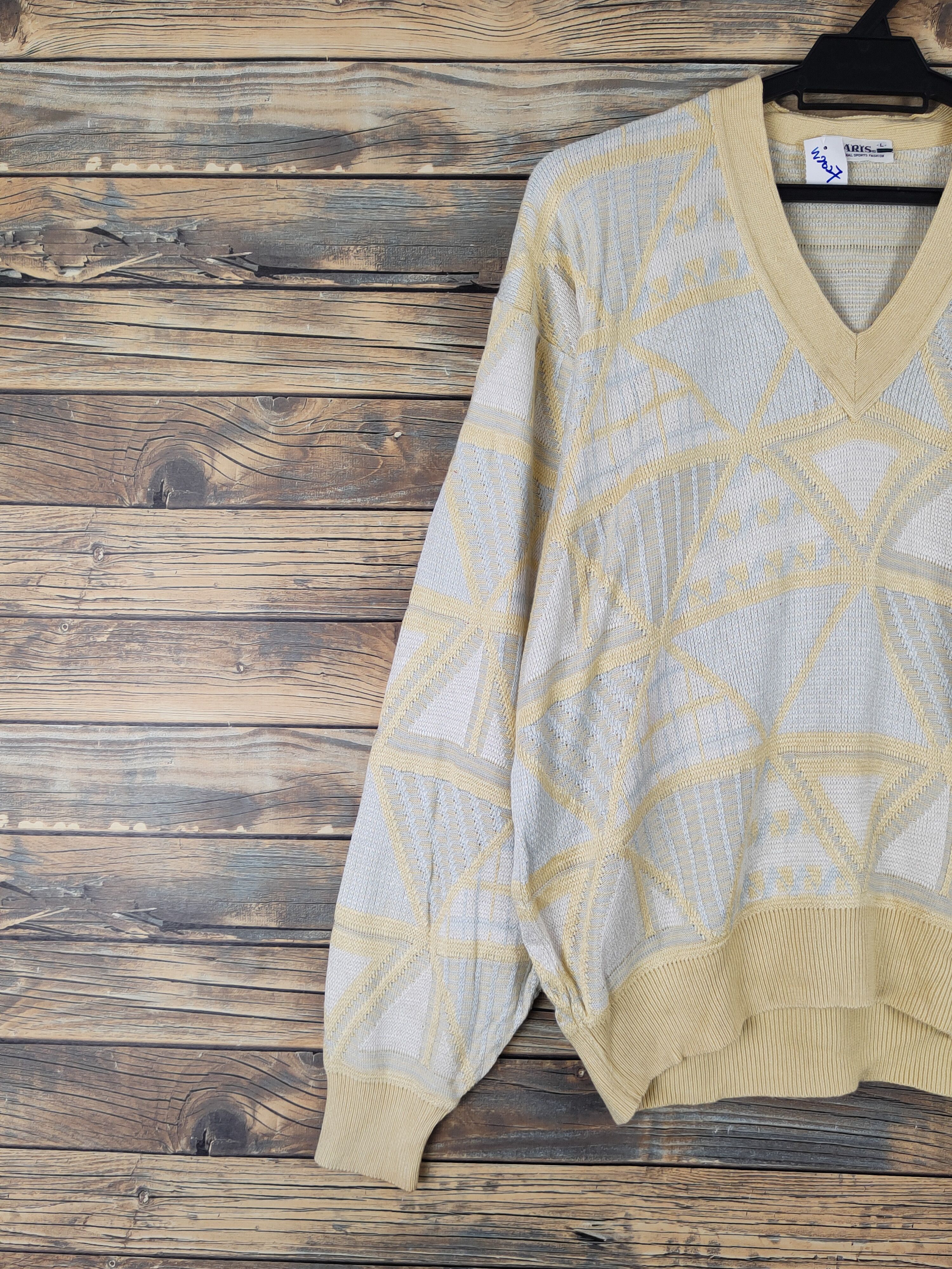 Vintage Paris vintage Yellow Knitwear Sweatshirts #W2027 Size L / US 10 / IT 46 - 3 Thumbnail