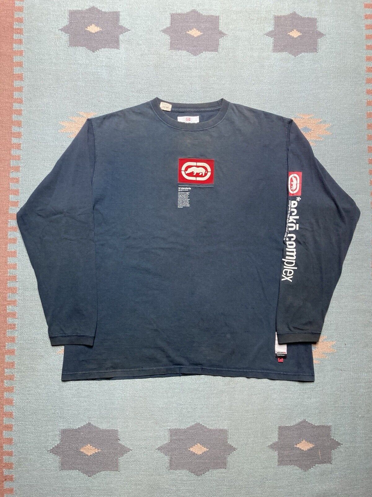 Ecko Unltd. × Vintage Ecko unltd long sleeve tshirt complex rhino graphic faded XL Size US XL / EU 56 / 4 - 1 Thumbnail