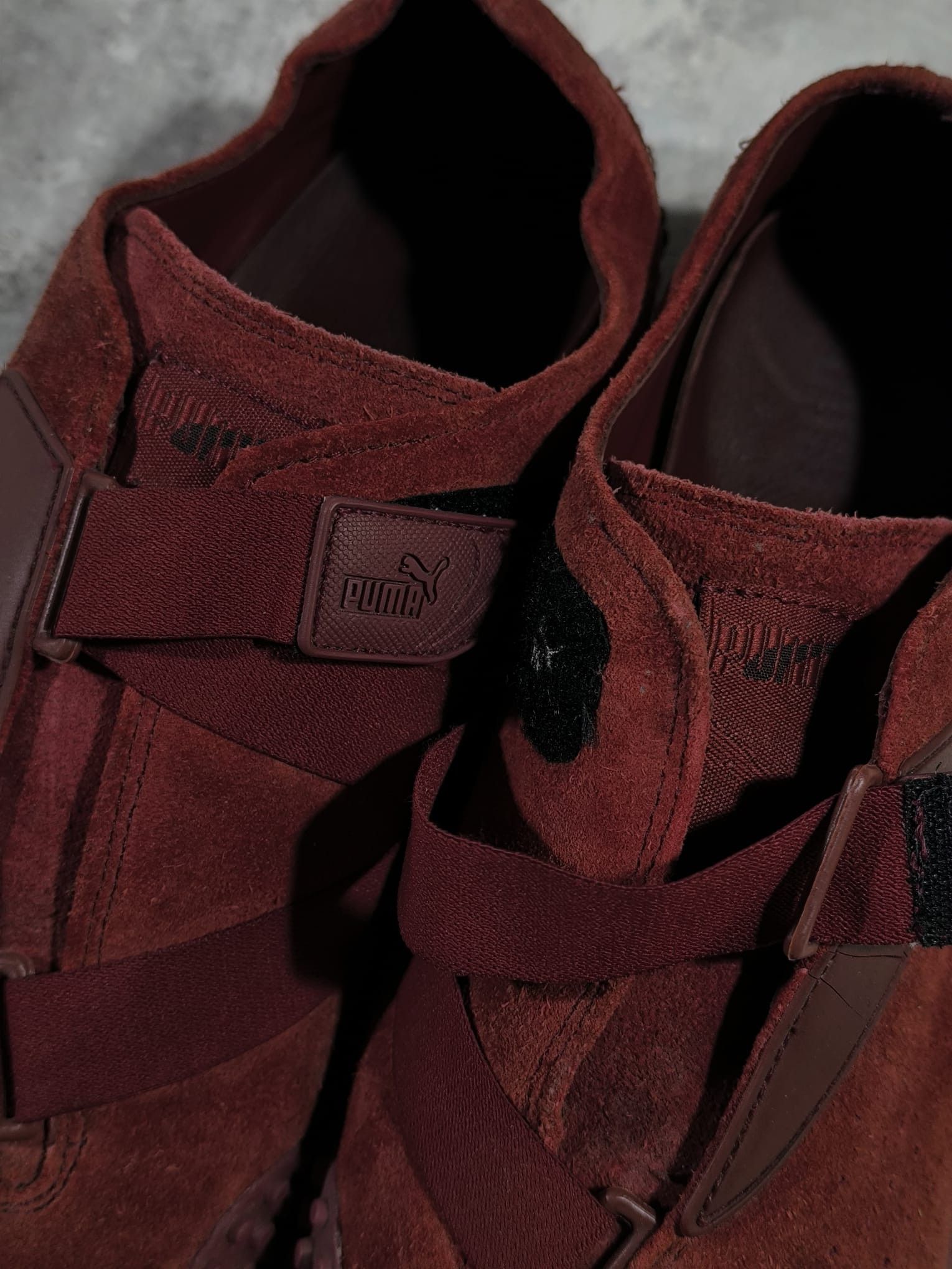 Puma vintage puma mostro burgundy red suede leather y2k Size US 12 / EU 45 - 11 Thumbnail