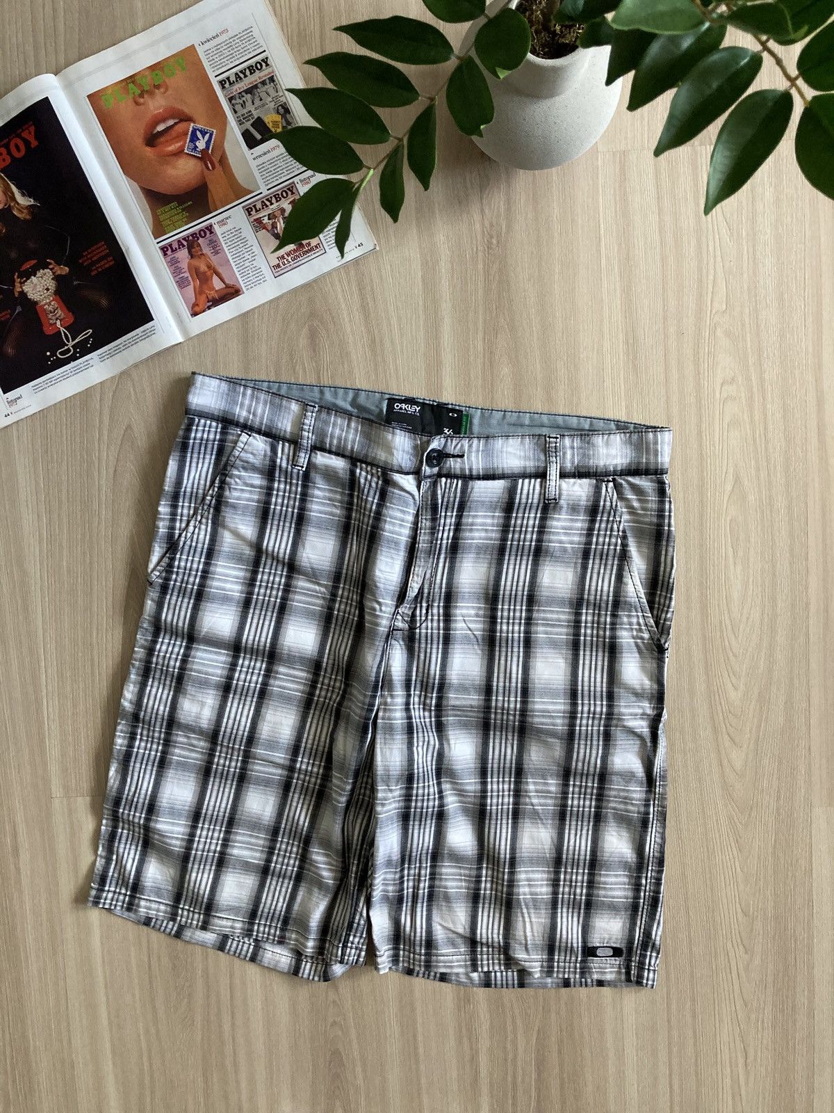 Oakley Vintage Oakley Flannel Shorts Size US 36 / EU 52 - 2 Thumbnail