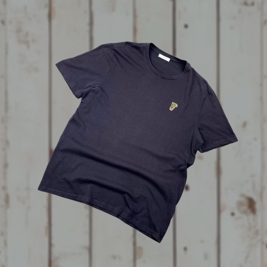 Vintage Versace Collection T-Shirt Men L Blue Logo Crew Neck Short Sleeve Shirt Designer All Seasons 55.5 Chest 72.5 Length 46.5 Shoulders Italy Cotton Size US L / EU 52-54 / 3 - 1 Thumbnail