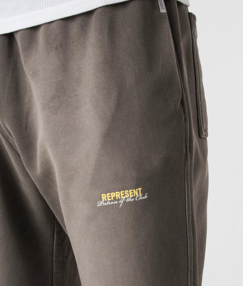 Represent Clo. Washed Olive Patron of the Club Logo Sweatpants Size US 32 / EU 48 - 4 Thumbnail