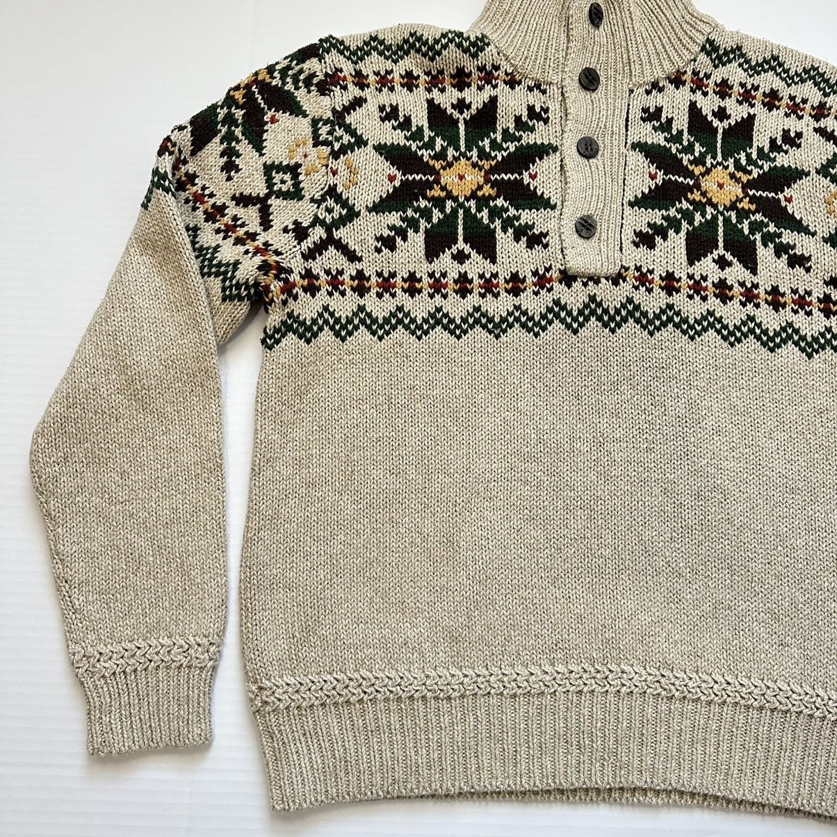 Polo Ralph Lauren Vintage Polo Ralph Lauren Snowflake Fair Isle Sweater Large Size US L / EU 52-54 / 3 - 5 Thumbnail