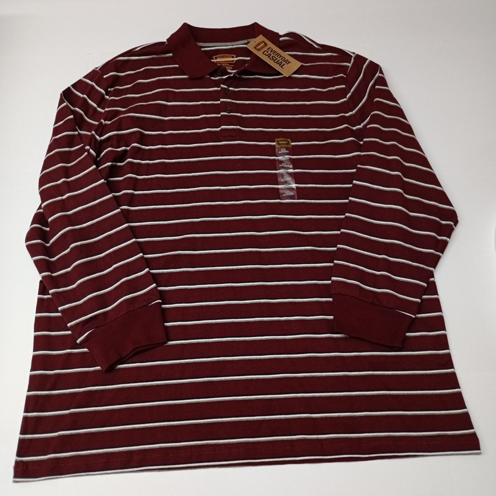 Other The Foundry Polo Shirt Men's Size 2XL XXL Burgundy Stripped Size US XXL / EU 58 / 5 - 1 Thumbnail