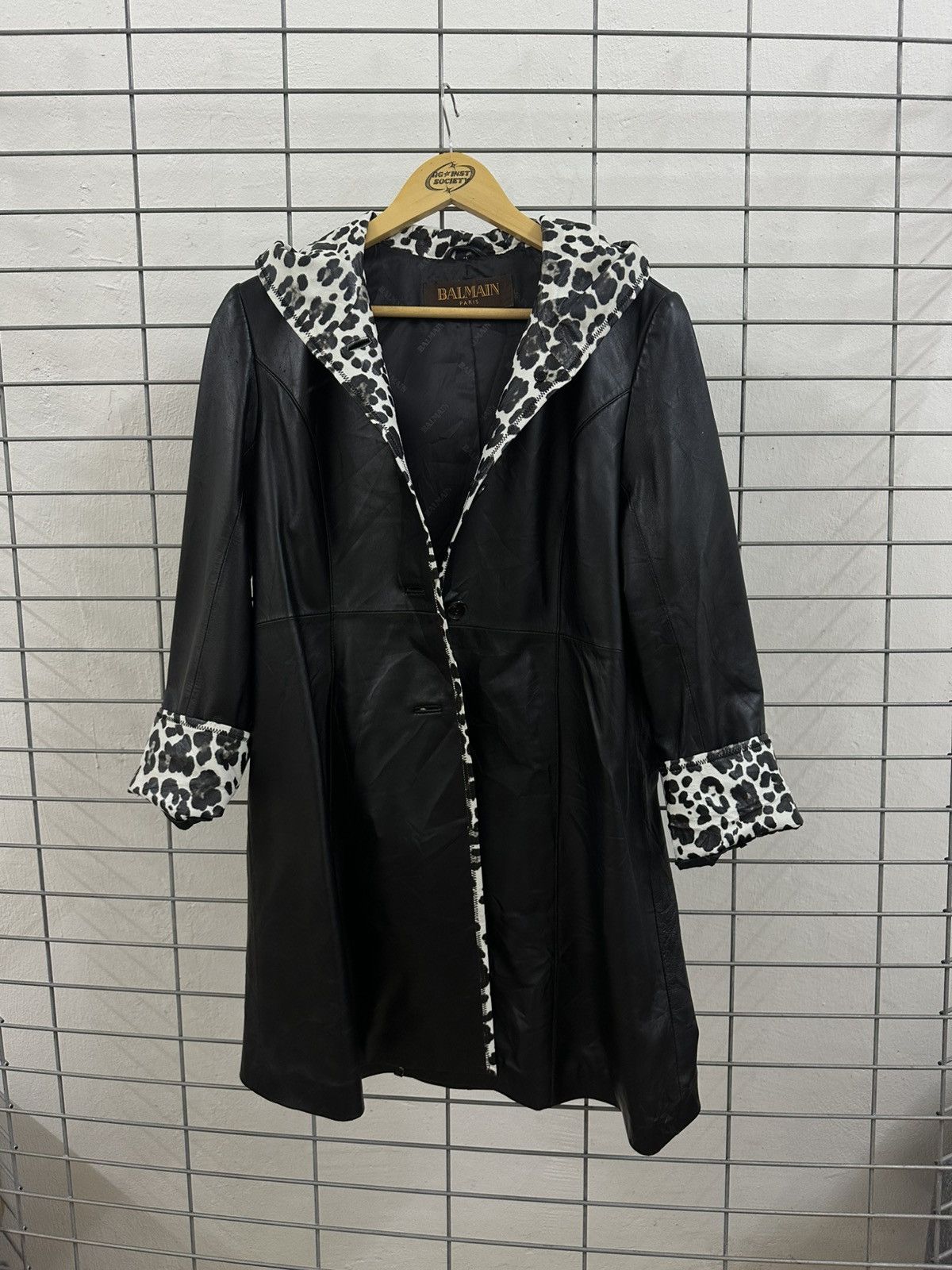 Balmain Rare Balmain Paris Luxury Leather Leopard Trench Coat Size S / US 4 / IT 40 - 5 Thumbnail