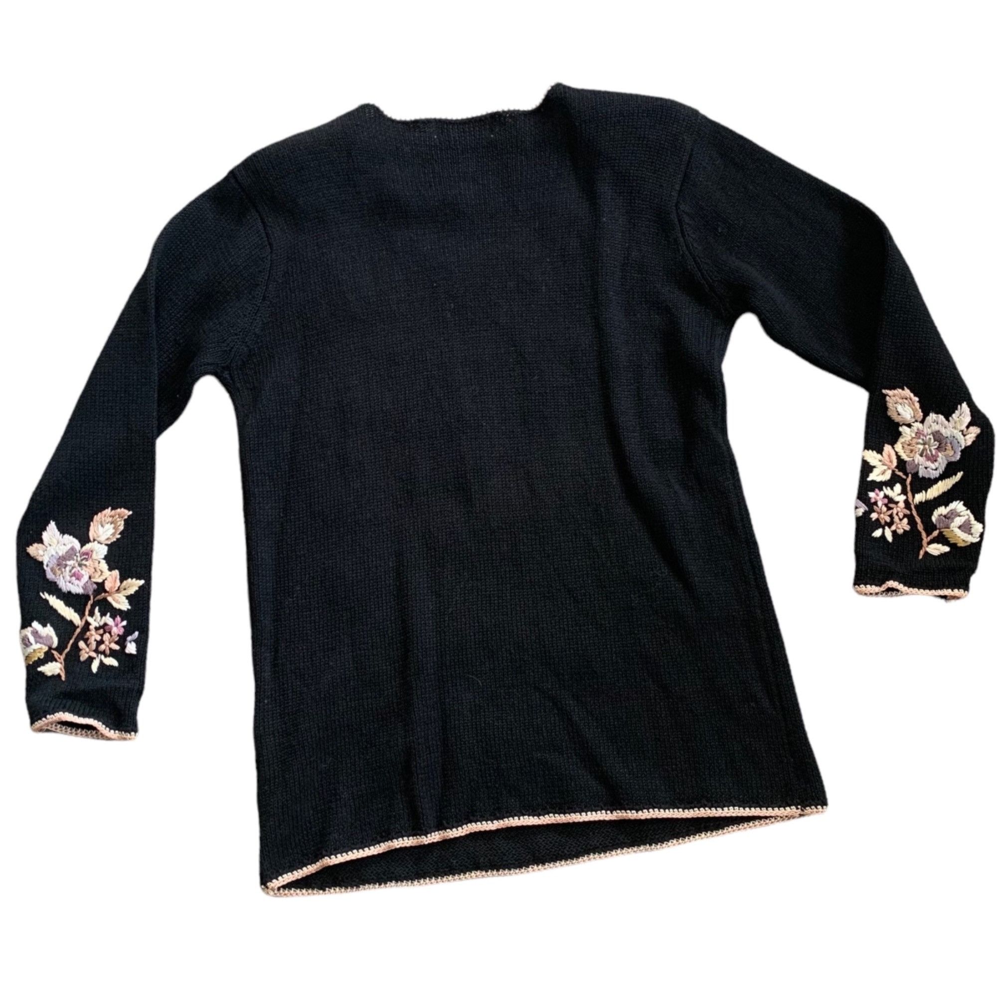 Vintage Vintage Worthington Floral Embroidered Beaded Accent Sweater Size M / US 6-8 / IT 42-44 - 4 Thumbnail