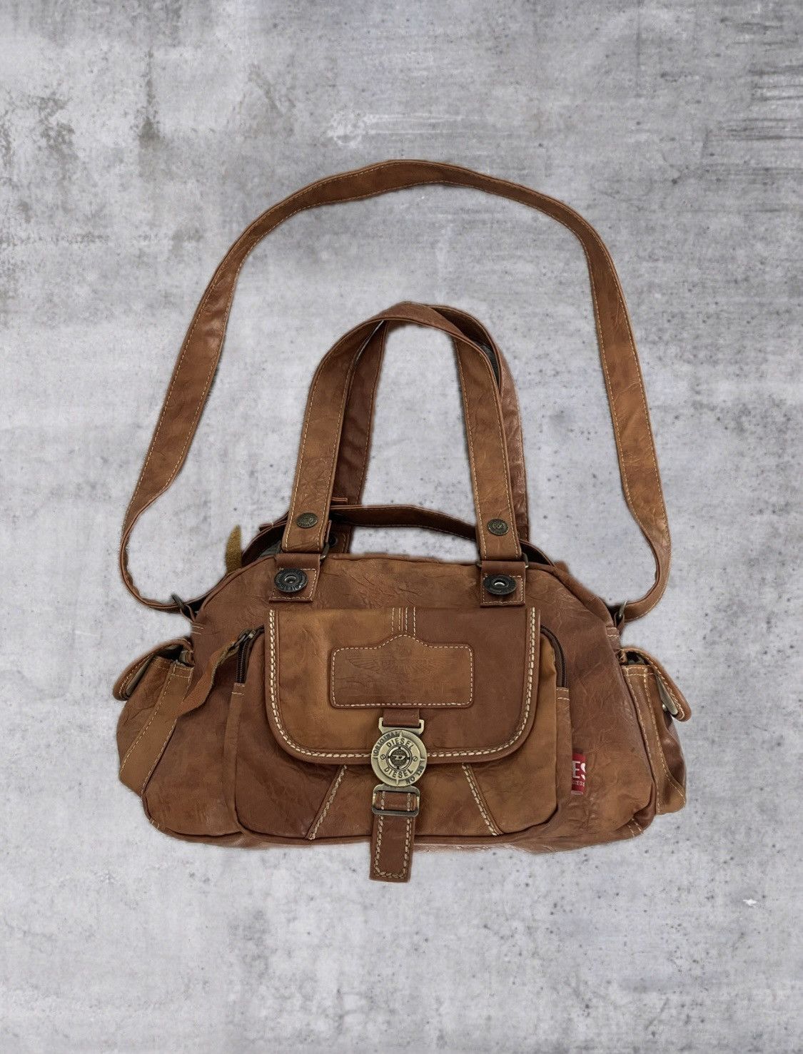 Diesel vintage y2k leather bag multiple cargo