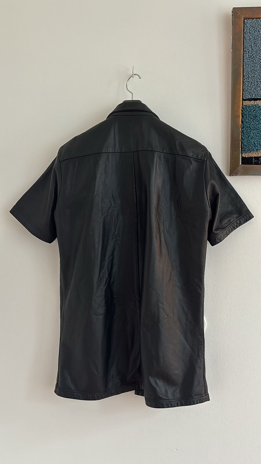 Yohji Yamamoto 01ss Leather Short Sleeve Shirt | Grailed