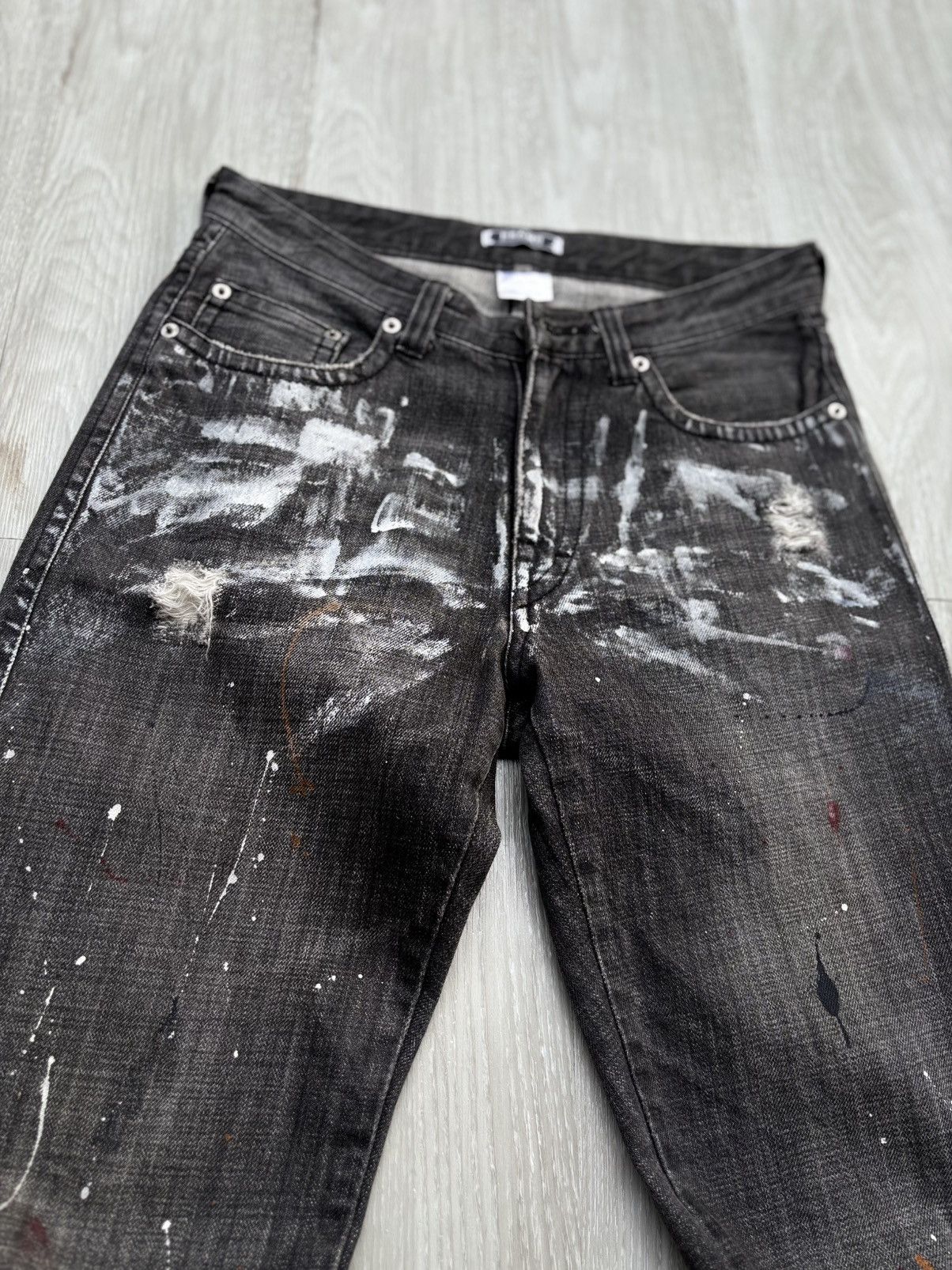 Beams Plus BEAMS paint splatter lace up jeans Size US 29 - 7 Thumbnail