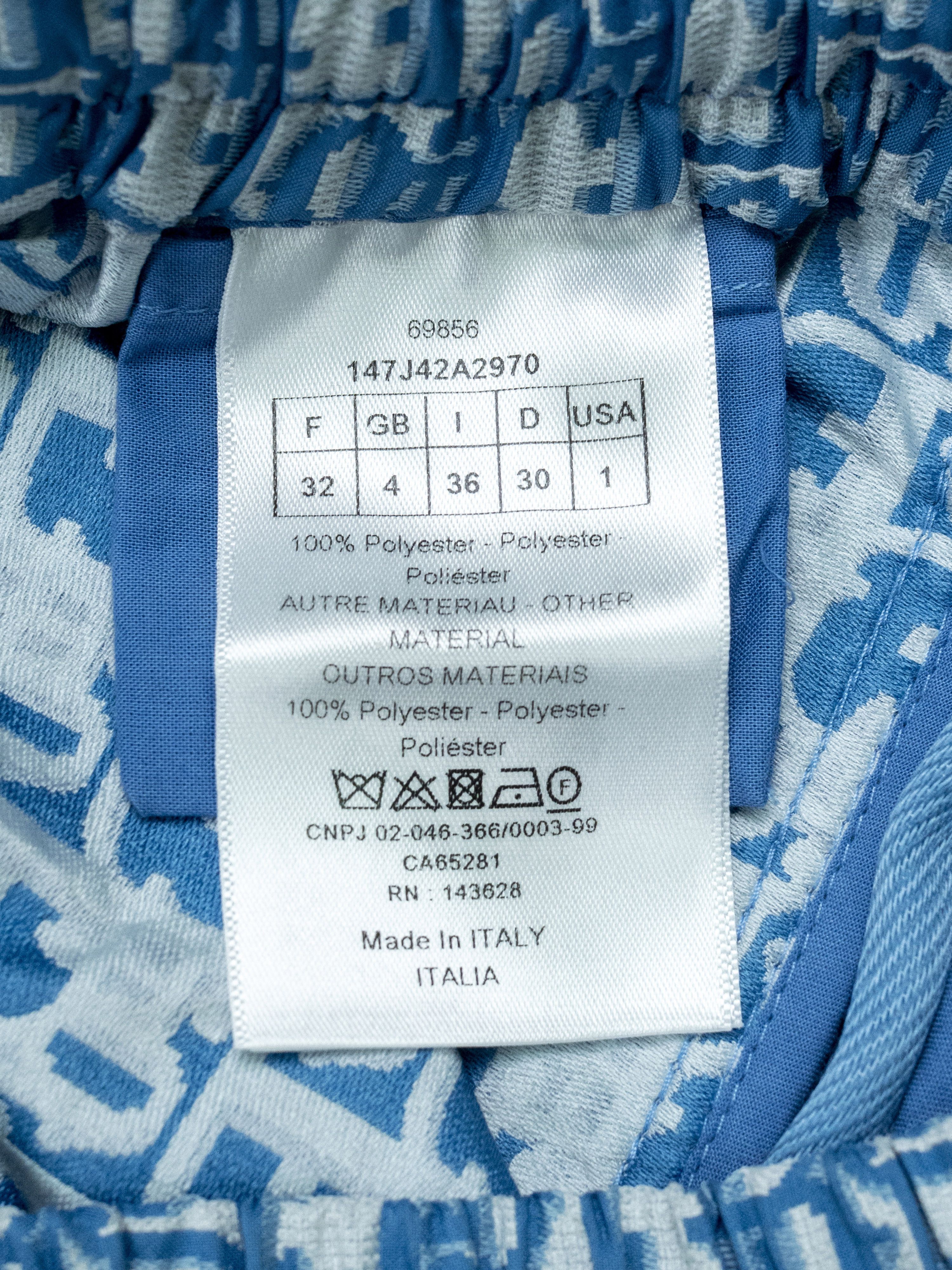 Dior Christian Dior Blue And White Oblique Short Skirt Size 24" / US 00 / IT 34 - 8 Thumbnail