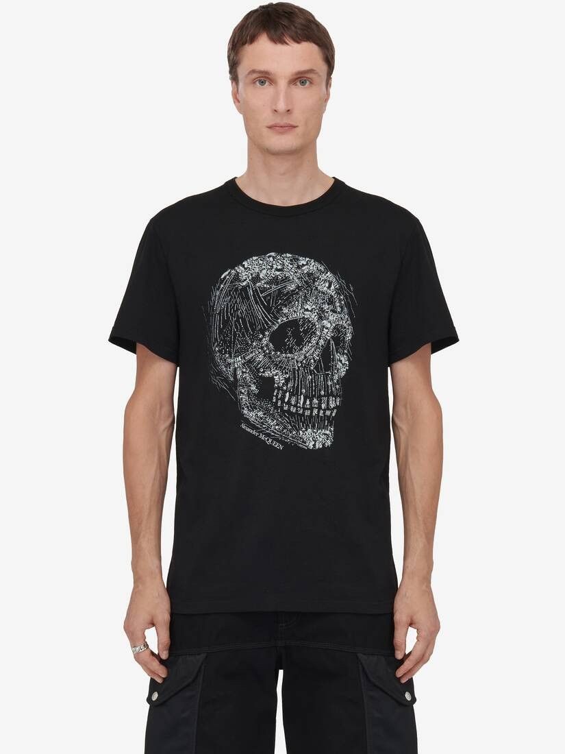 Alexander McQueen o1w1db10725 Crystal Skull T-Shirt in Black Size US S / EU 44-46 / 1 - 5 Thumbnail